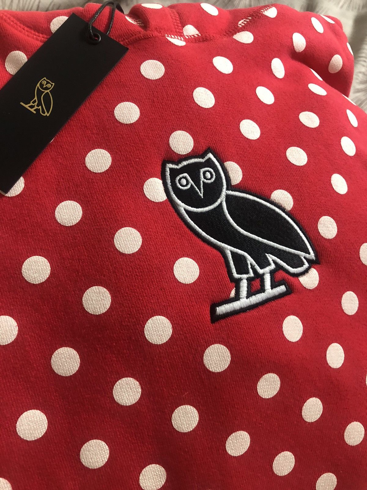 Drake OVO Red Polka Dot Classic Owl Hoodie Comme Des Garçons Size US L / EU 52-54 / 3 - 6 Thumbnail