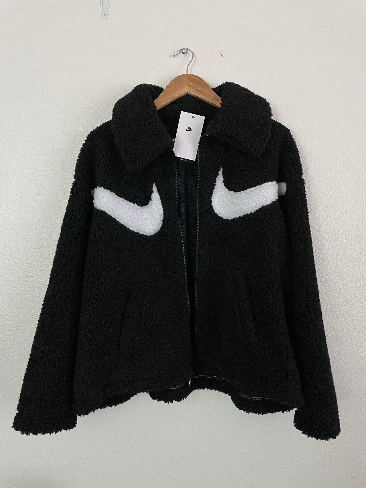 nsw swoosh jacket sherpa