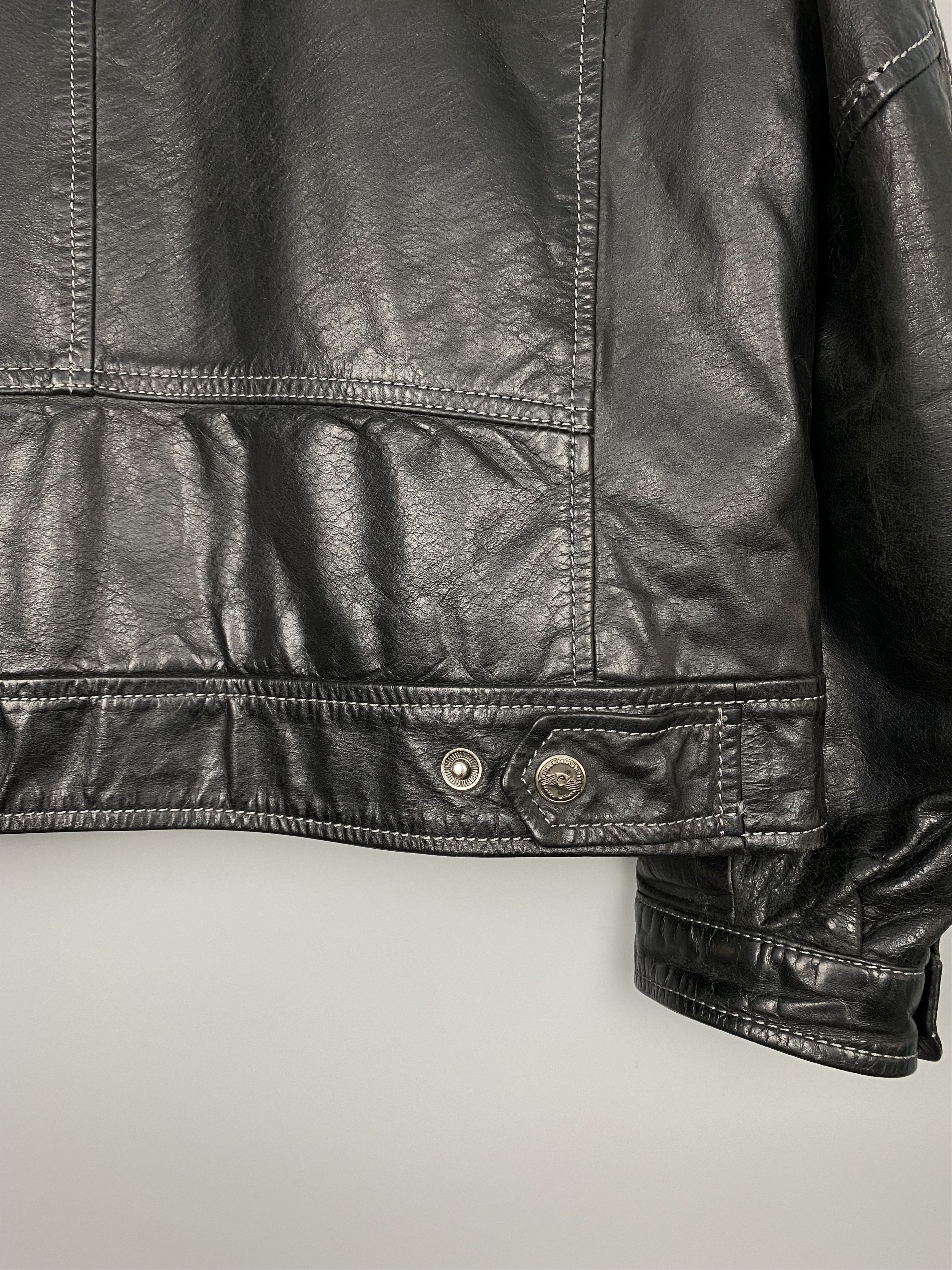 Vintage CHEVIREX Vintage Hooded Leather Jacket Size US M / EU 48-50 / 2 - 10 Thumbnail