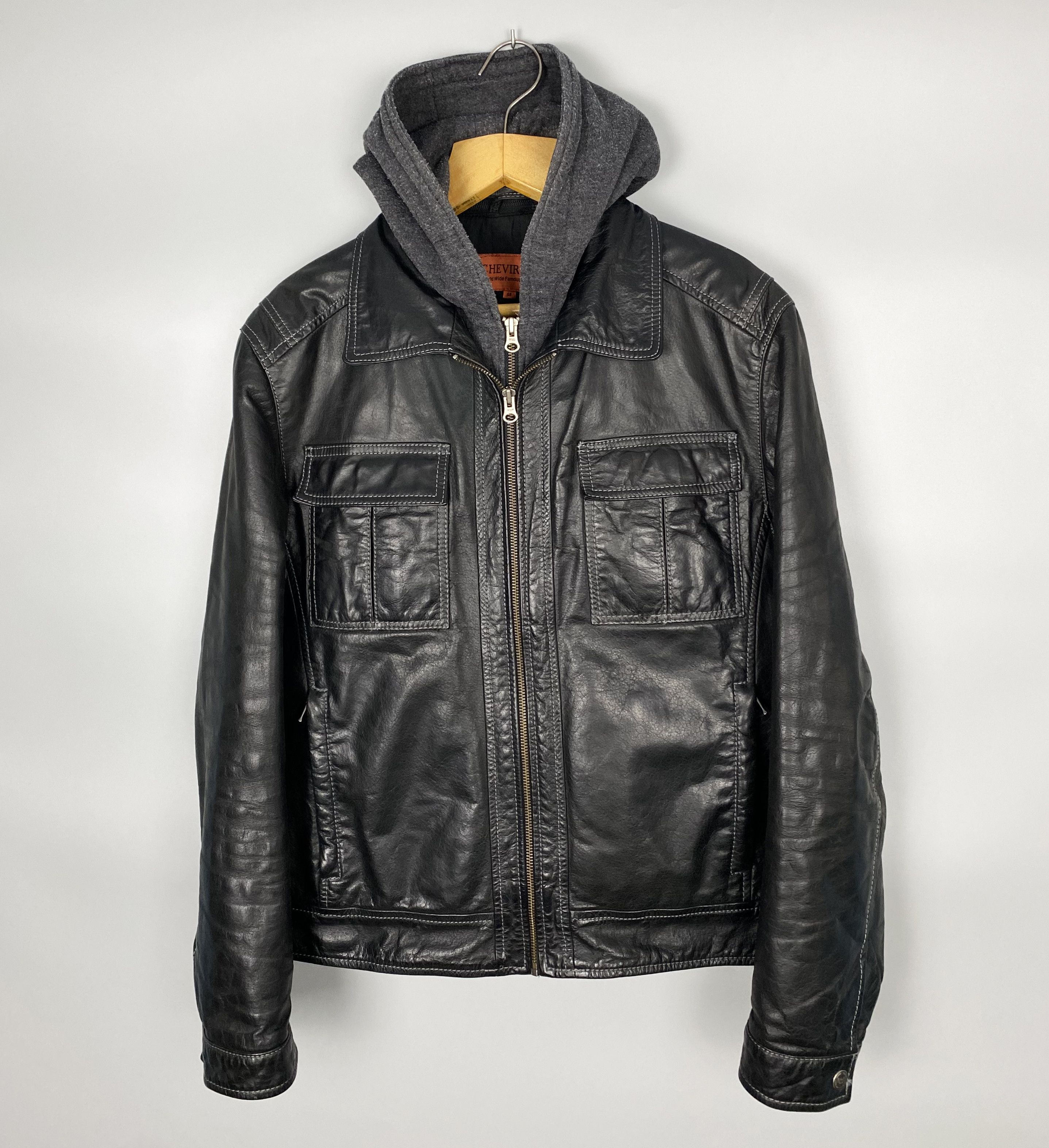 ジャケット・アウター 00s OLD STUSSY hooded leather jacket BK Stussy × Vintage Stussy 00s vintage hooded leather jacket
