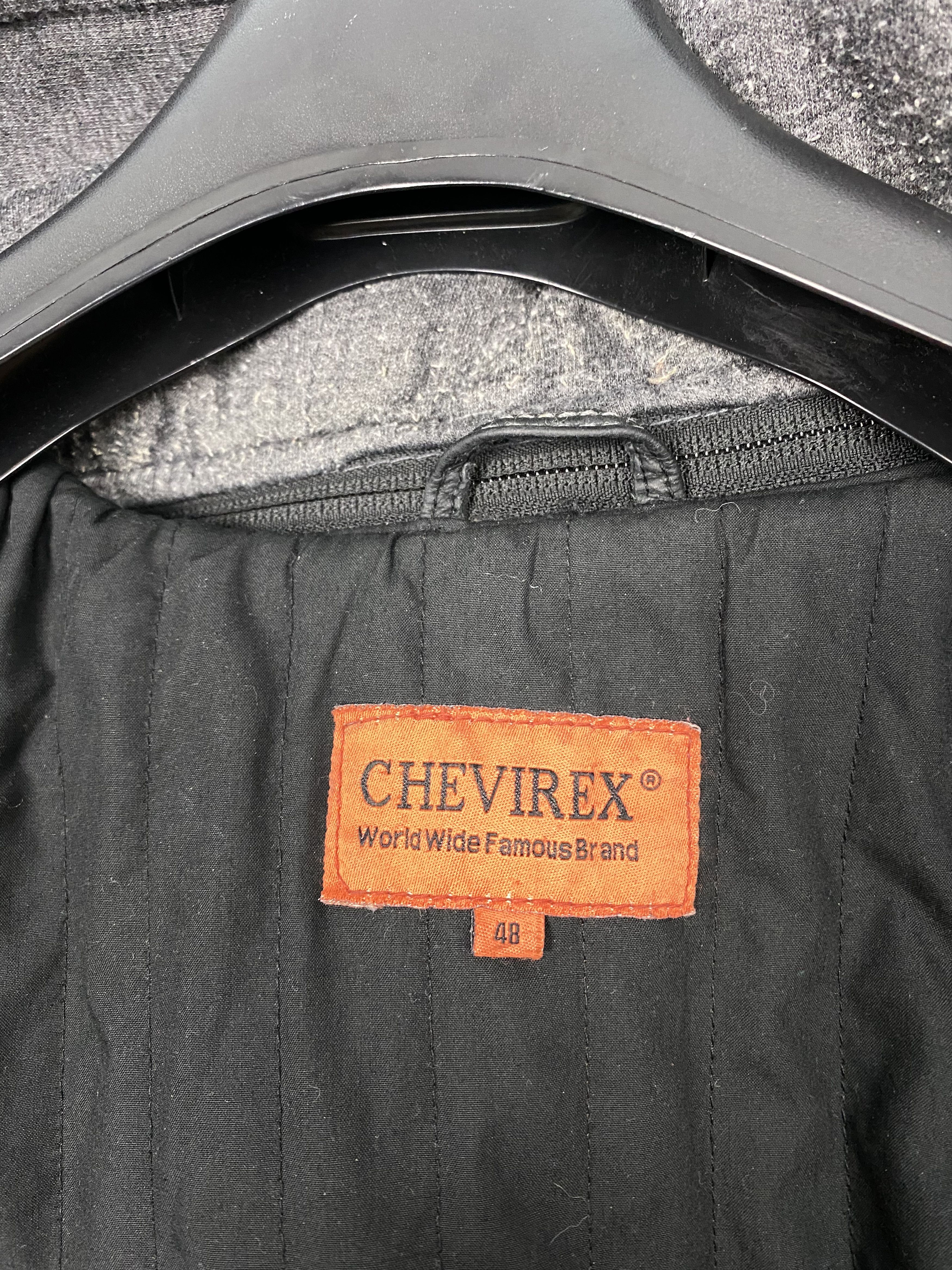 Vintage CHEVIREX Vintage Hooded Leather Jacket Size US M / EU 48-50 / 2 - 13 Thumbnail