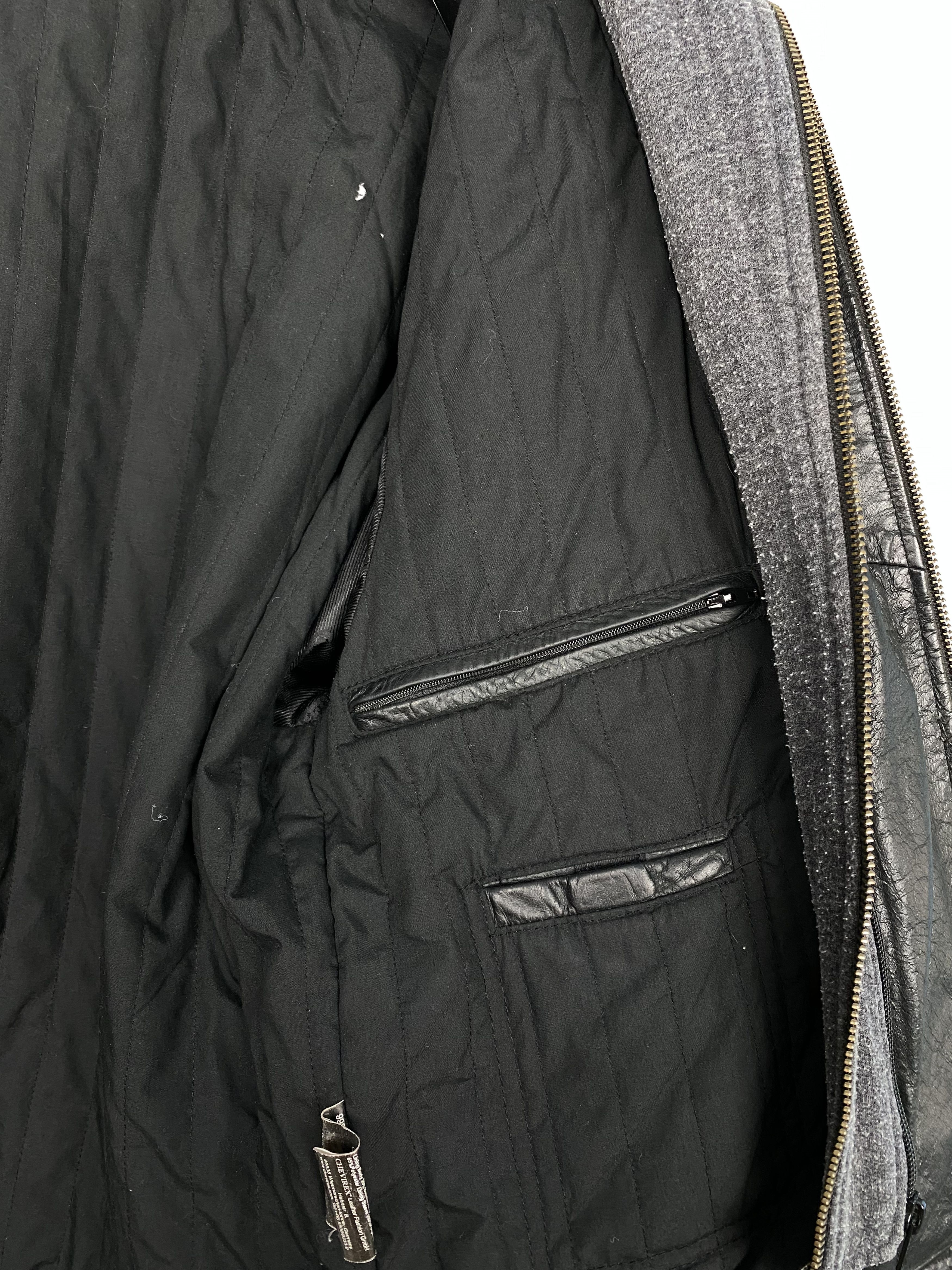 Vintage CHEVIREX Vintage Hooded Leather Jacket Size US M / EU 48-50 / 2 - 16 Thumbnail