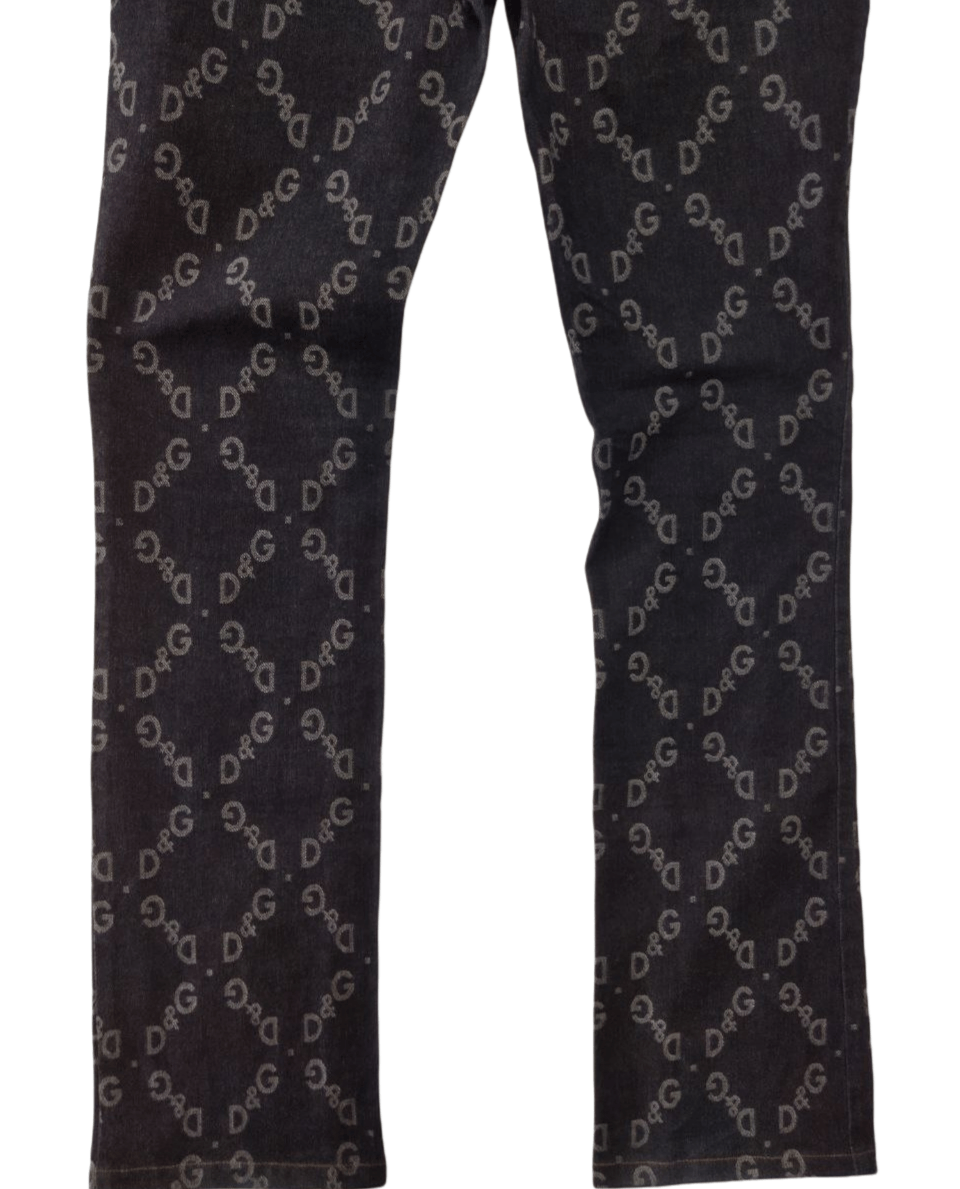Dolce & Gabbana Dolce & Gabbana Monogram Full Printed Jeans Size US 28 / EU 44 - 7 Thumbnail