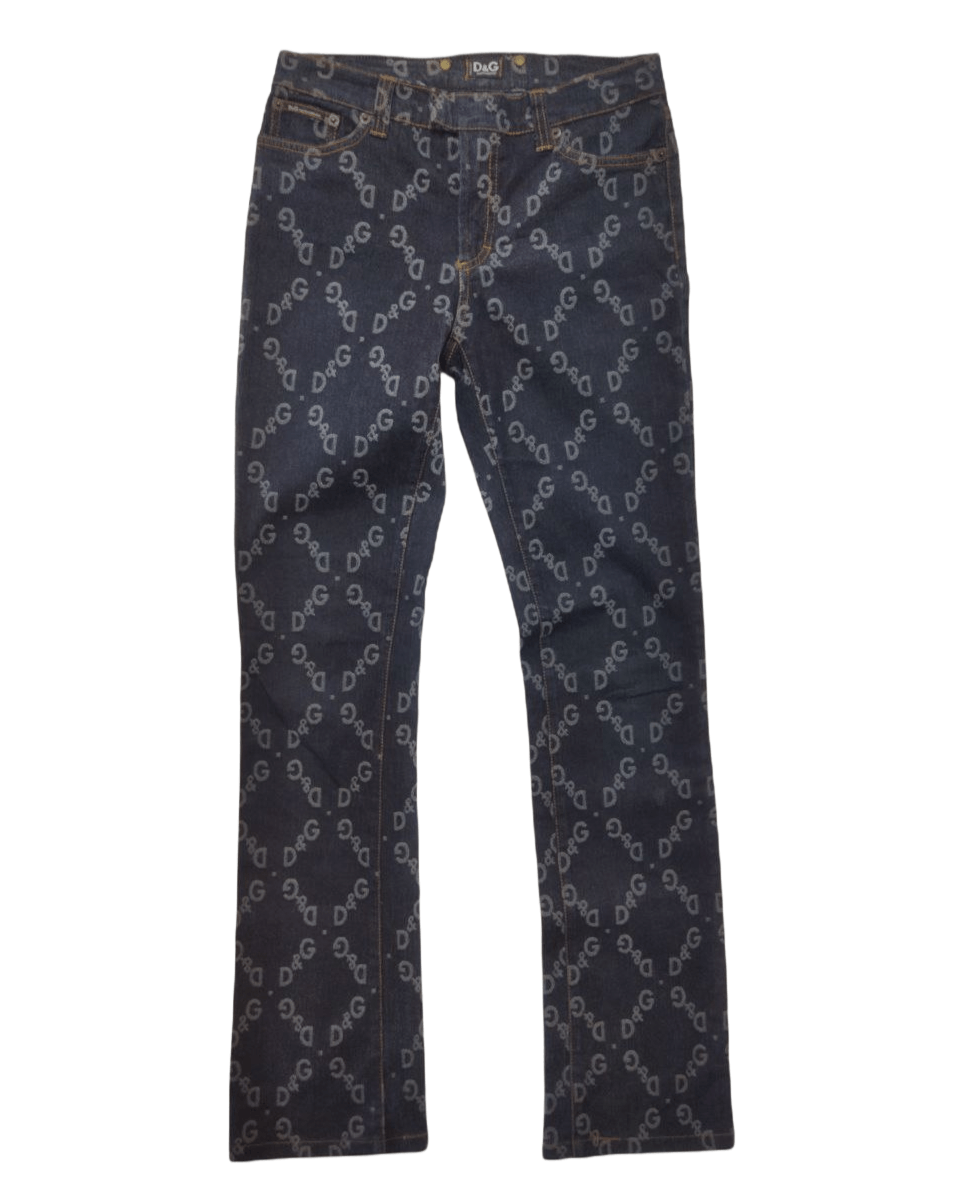 Dolce & Gabbana Dolce & Gabbana Monogram Full Printed Jeans Size US 28 / EU 44 - 1 Thumbnail