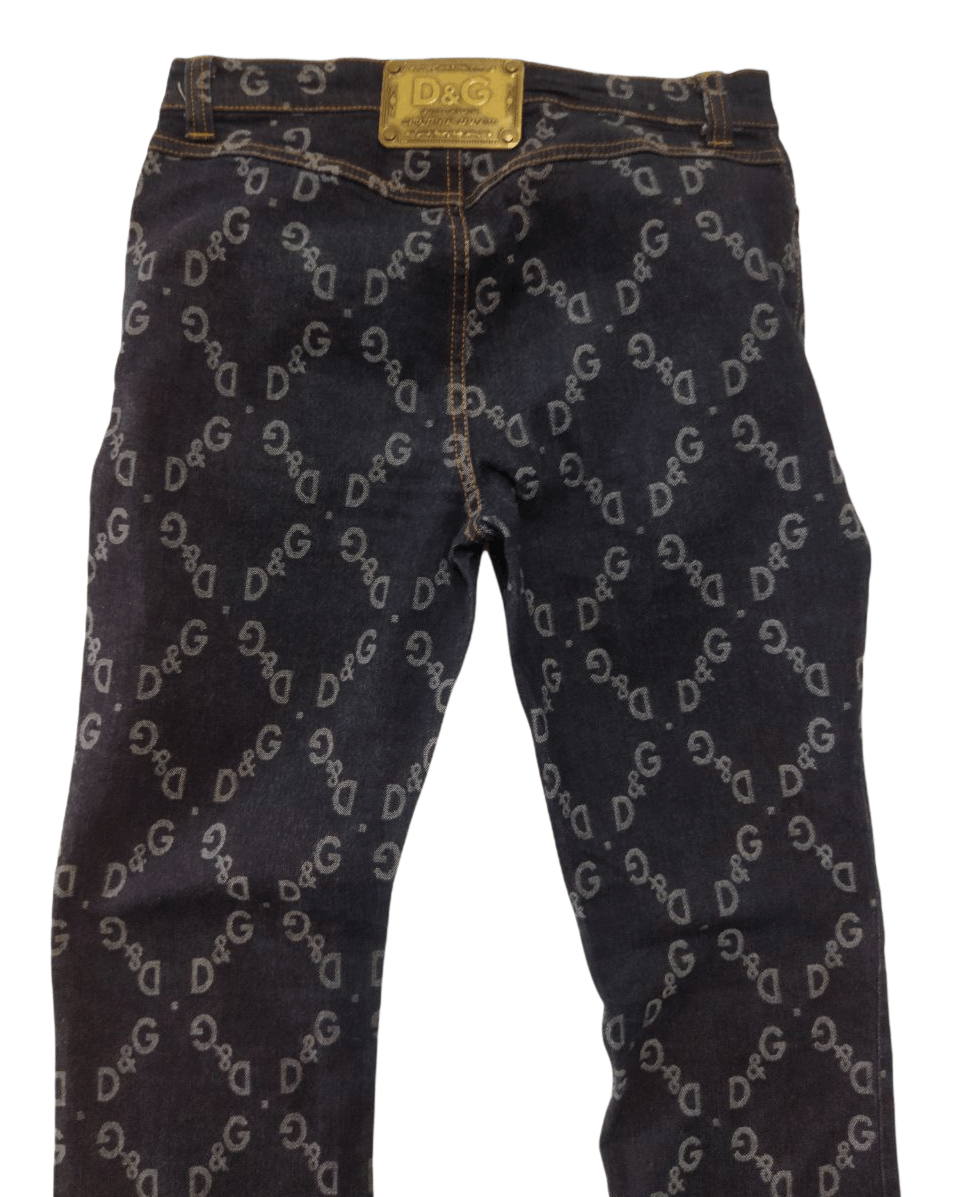 Dolce & Gabbana Dolce & Gabbana Monogram Full Printed Jeans Size US 28 / EU 44 - 6 Thumbnail