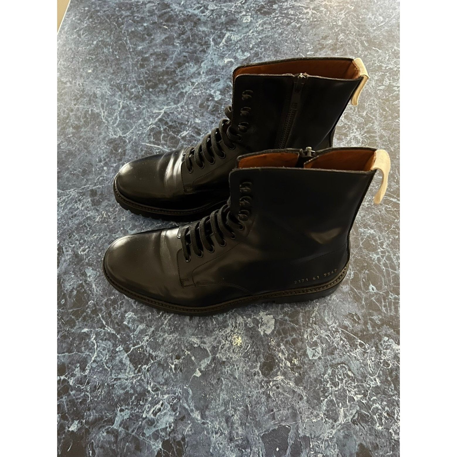 Common Projects Common Projects Lug Sole Leather Combat Boots Size US 8 / EU 41 - 2 Thumbnail