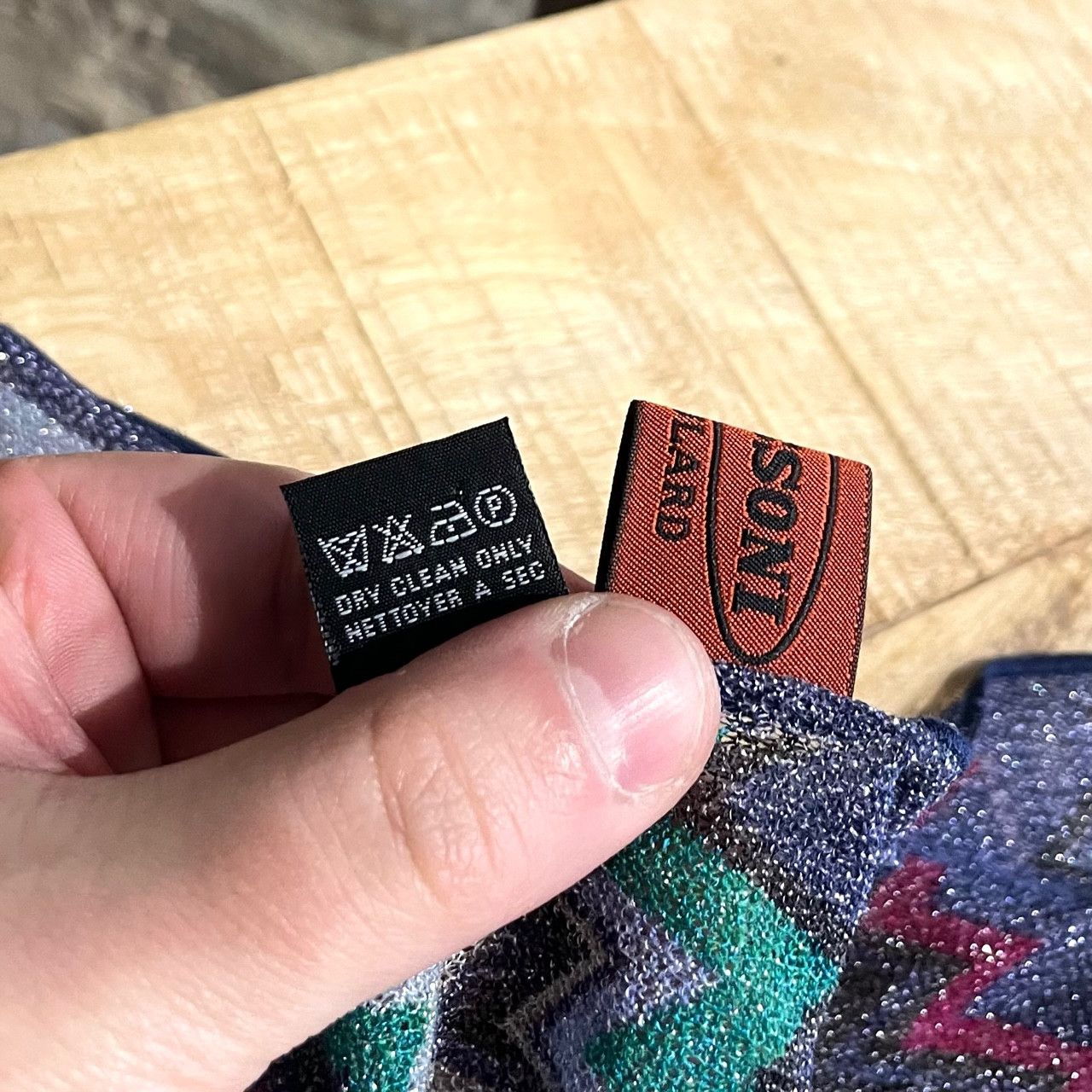 Missoni Missoni Navy Blue Fuschia Metallic Thread Zigzag Scarf Size ONE SIZE - 6 Thumbnail