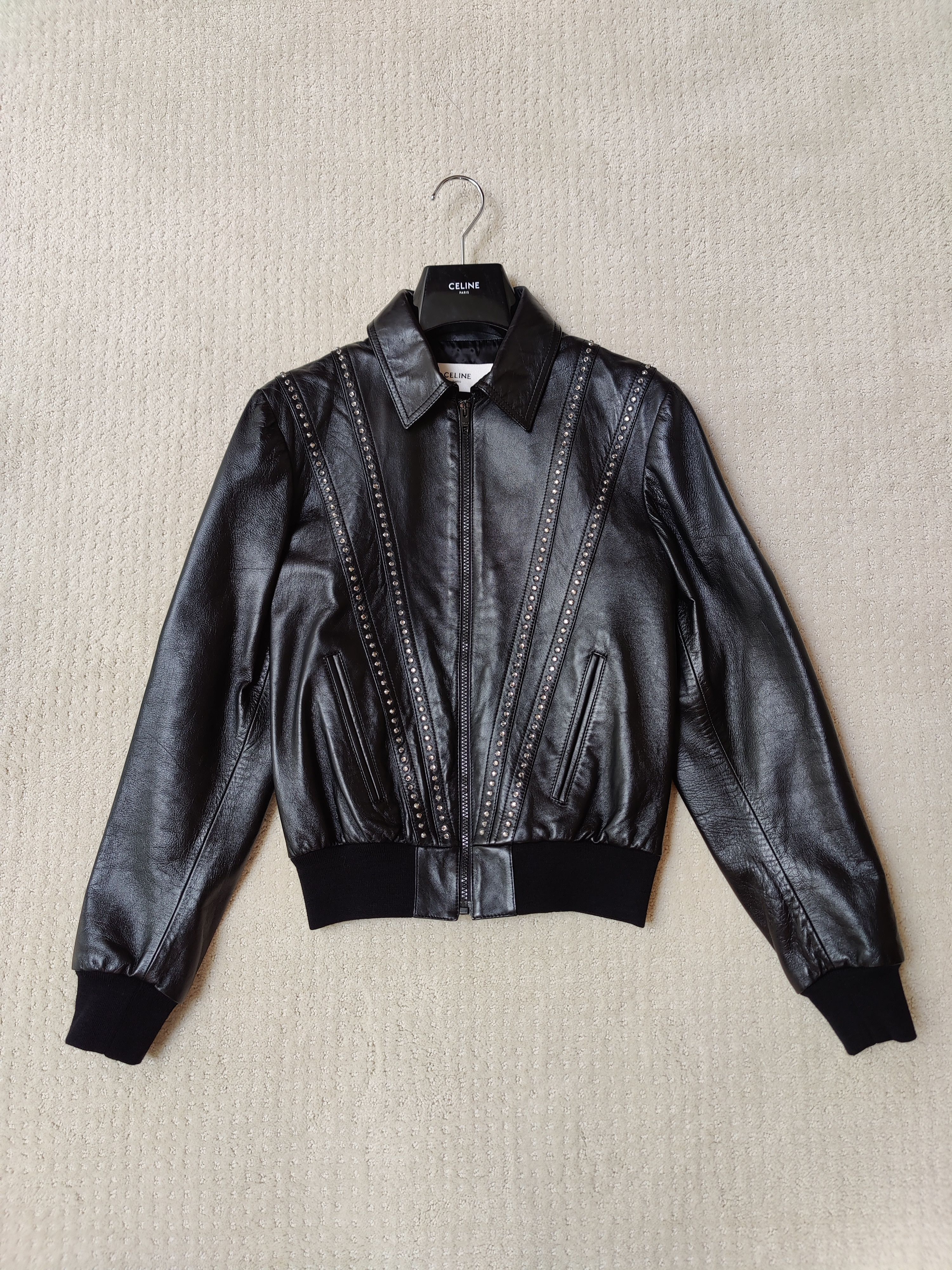 CELINE by Hedi Slimane ナイロンジャケット Celine x Hedi Loose Initial Print Nylon Olive Coach Jacket