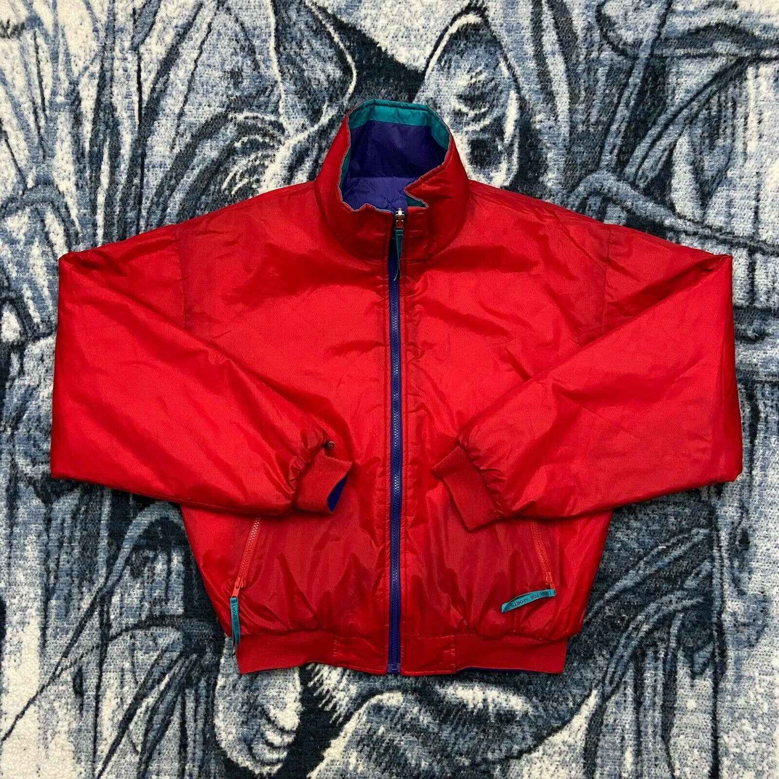 Gear for Sports Vintage Insulated Rain Jacket Nylon 80s Reversible Bomber Size US M / EU 48-50 / 2 - 5 Thumbnail