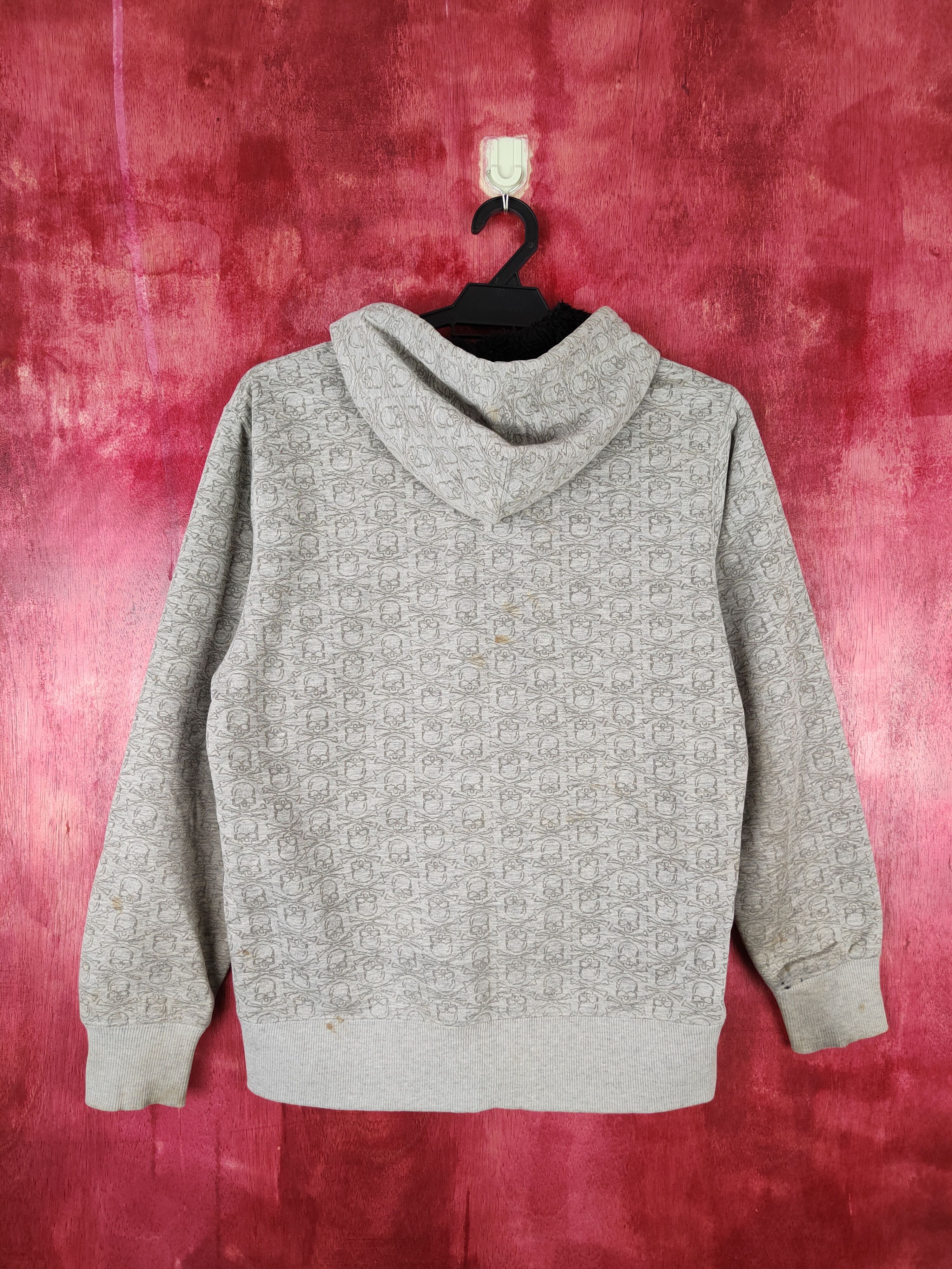 Japanese Brand Japan fullprint Skull Gray fleece Hoodie Sweater #5324 Size US S / EU 44-46 / 1 - 7 Thumbnail