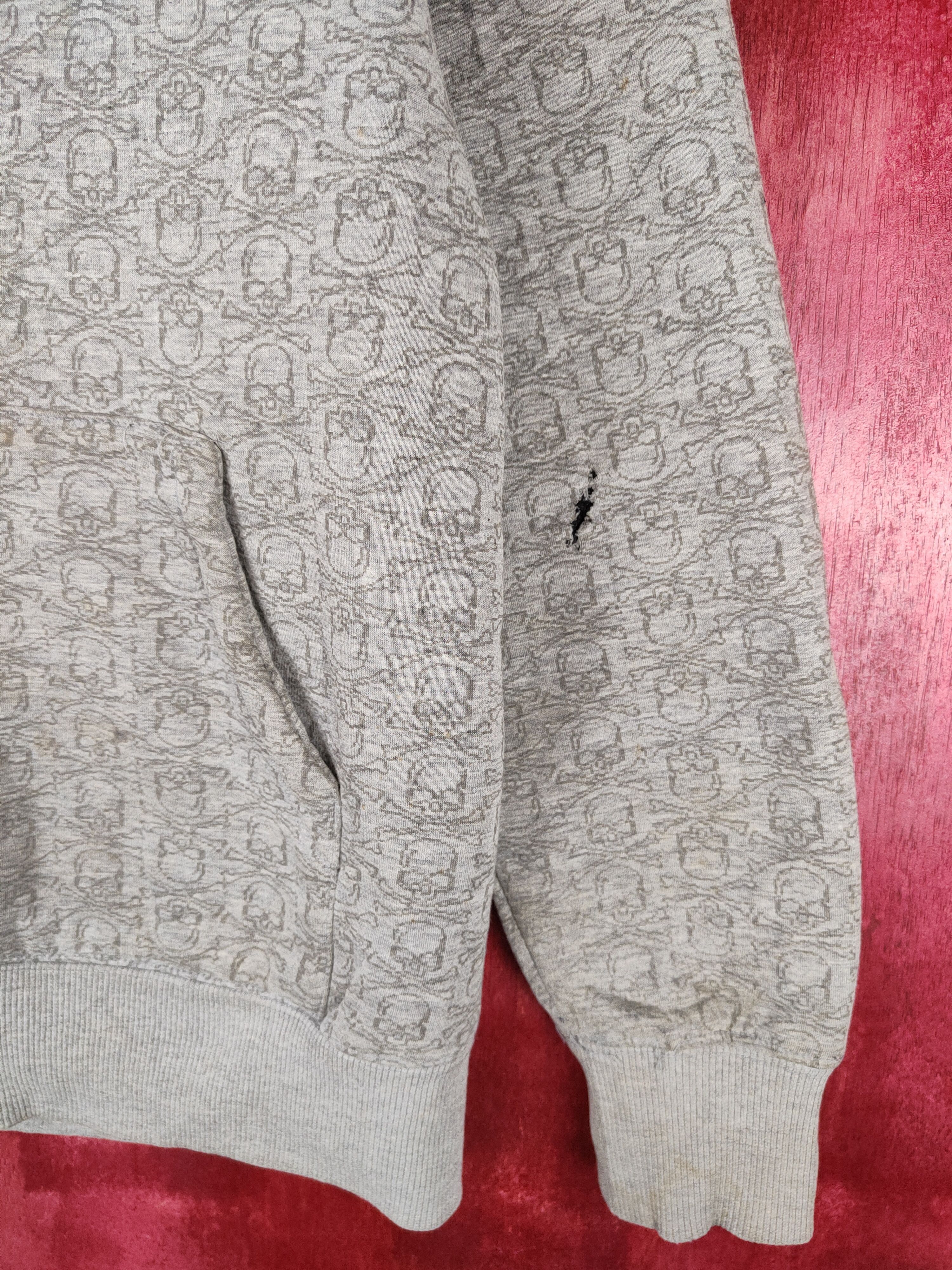 Japanese Brand Japan fullprint Skull Gray fleece Hoodie Sweater #5324 Size US S / EU 44-46 / 1 - 4 Thumbnail