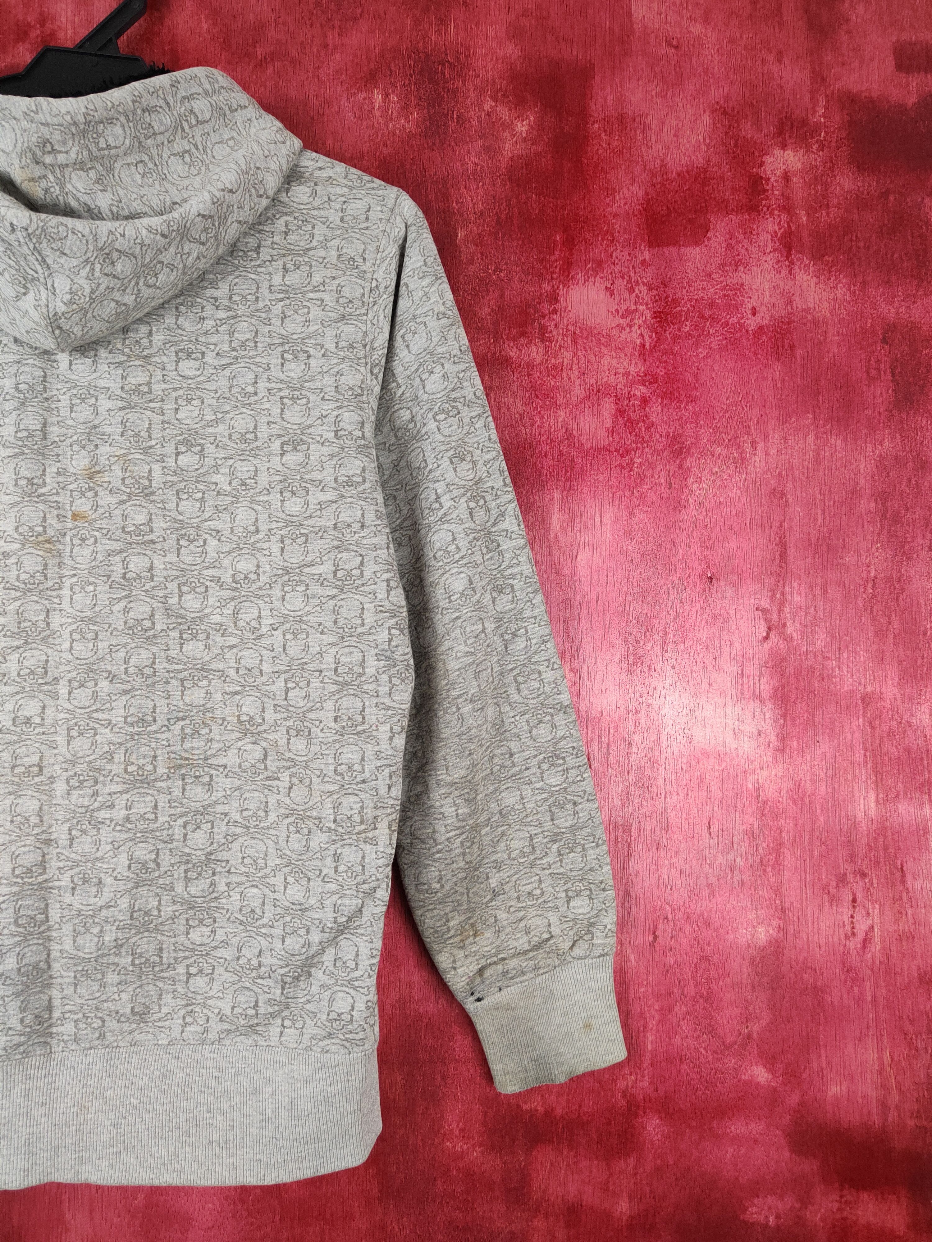 Japanese Brand Japan fullprint Skull Gray fleece Hoodie Sweater #5324 Size US S / EU 44-46 / 1 - 10 Thumbnail
