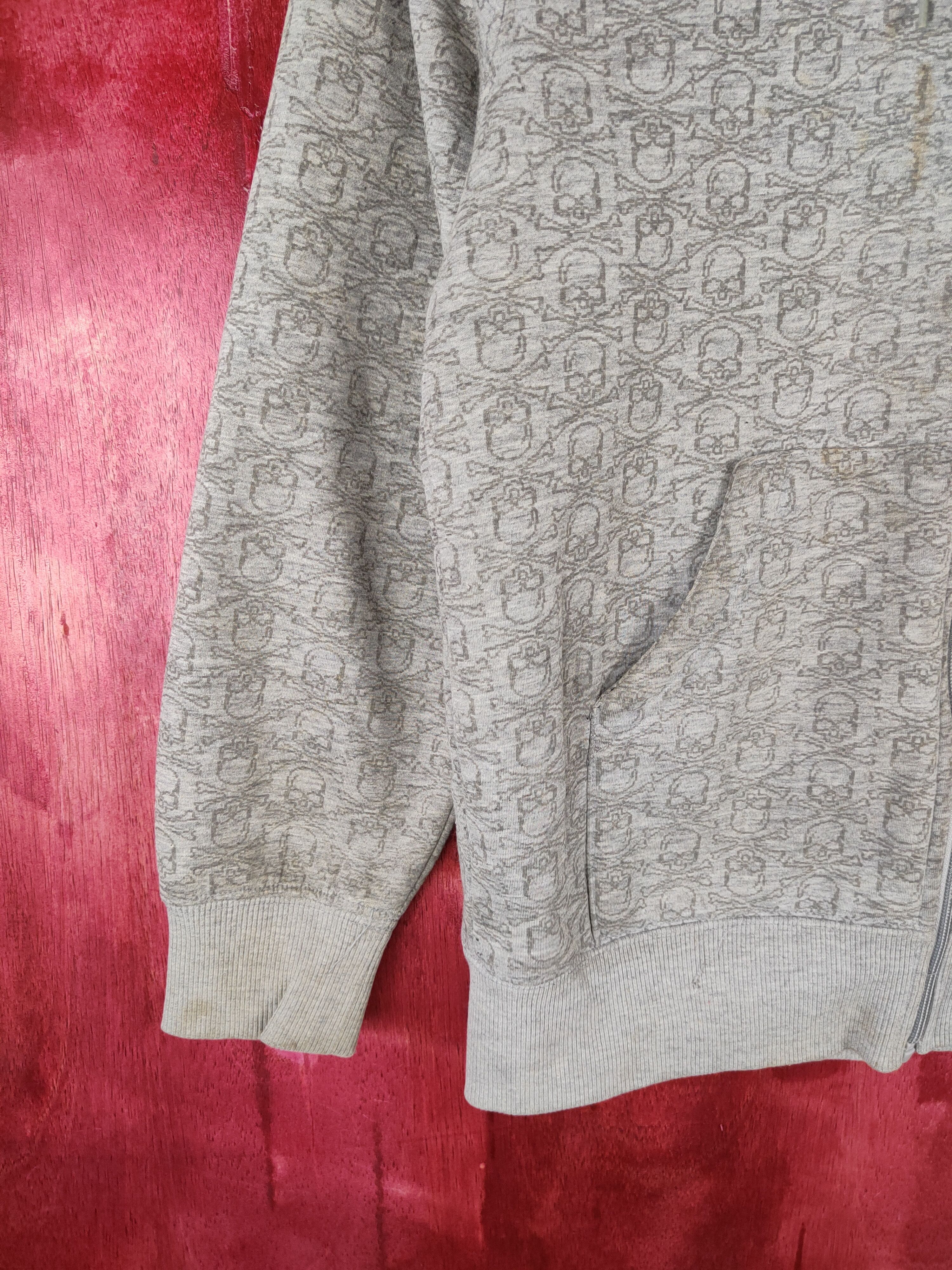 Japanese Brand Japan fullprint Skull Gray fleece Hoodie Sweater #5324 Size US S / EU 44-46 / 1 - 3 Thumbnail