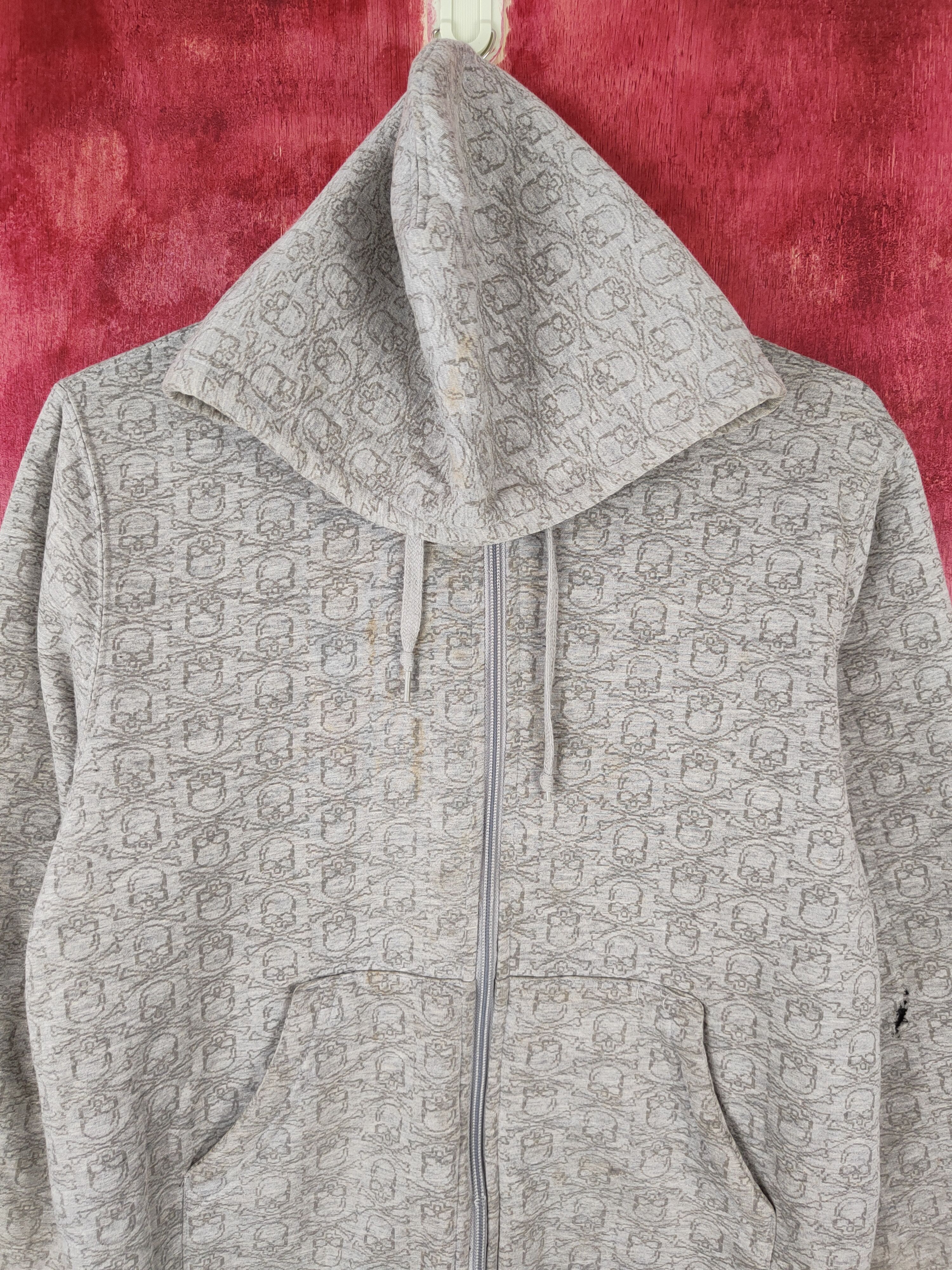 Japanese Brand Japan fullprint Skull Gray fleece Hoodie Sweater #5324 Size US S / EU 44-46 / 1 - 2 Thumbnail