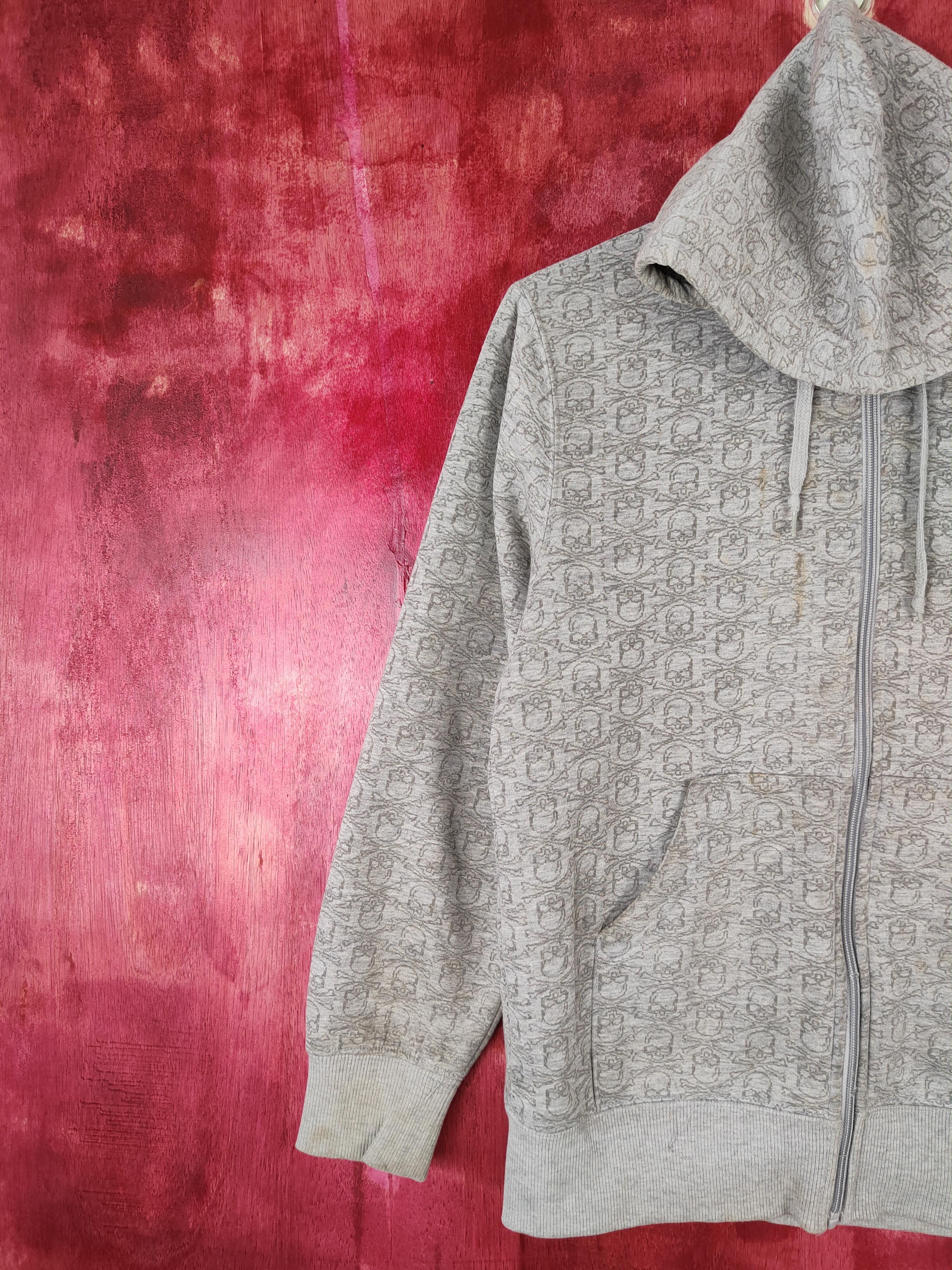 Japanese Brand Japan fullprint Skull Gray fleece Hoodie Sweater #5324 Size US S / EU 44-46 / 1 - 5 Thumbnail