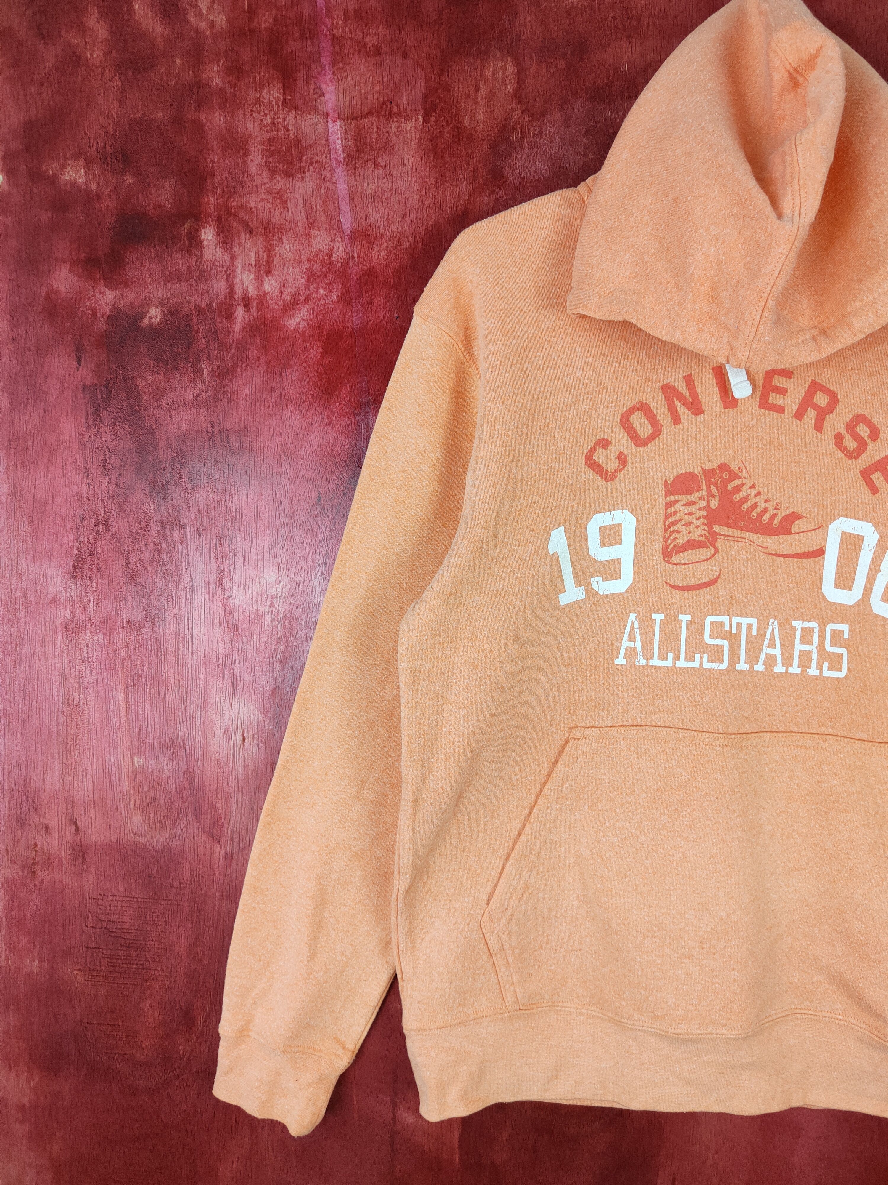 Converse Converse All Star Orange Hoodie Sweatshirt #4846 Size US M / EU 48-50 / 2 - 6 Thumbnail