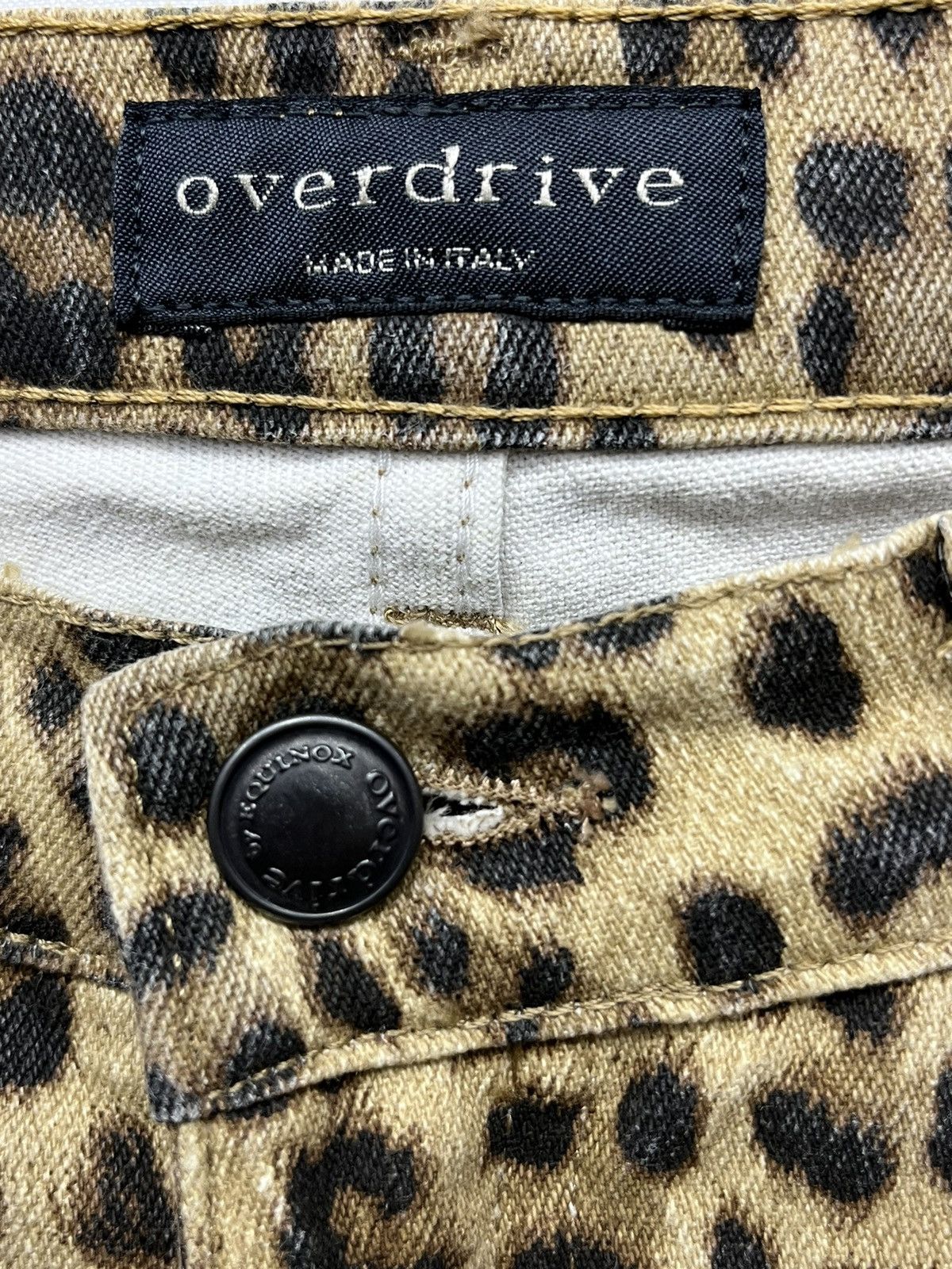 Vintage 🔥Vtg OVERDRIVE BY EQUINOX Full Leopard Print Made In ITALY Size 27" / US 4 / IT 40 - 5 Thumbnail