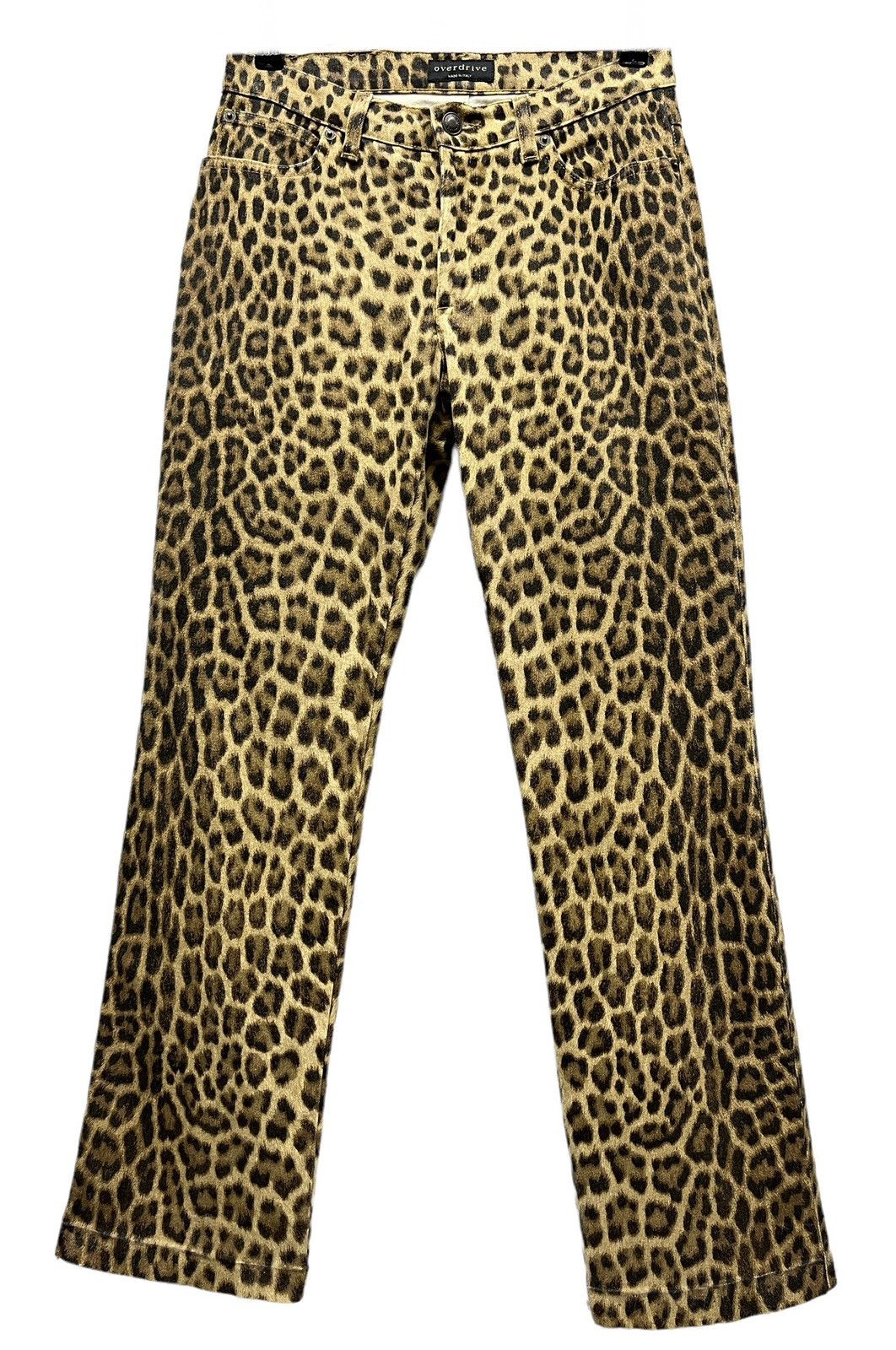 Vintage 🔥Vtg OVERDRIVE BY EQUINOX Full Leopard Print Made In ITALY Size 27" / US 4 / IT 40 - 2 Thumbnail