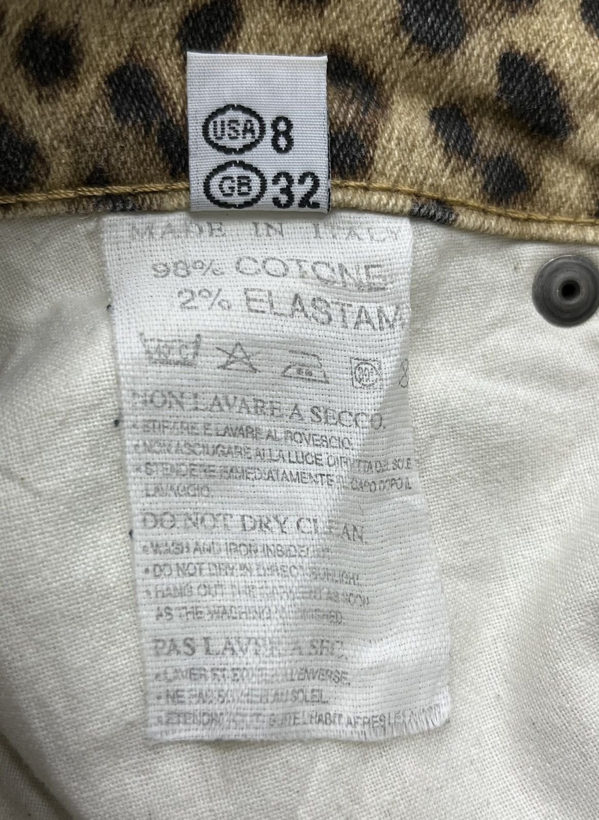 Vintage 🔥Vtg OVERDRIVE BY EQUINOX Full Leopard Print Made In ITALY Size 27" / US 4 / IT 40 - 10 Thumbnail