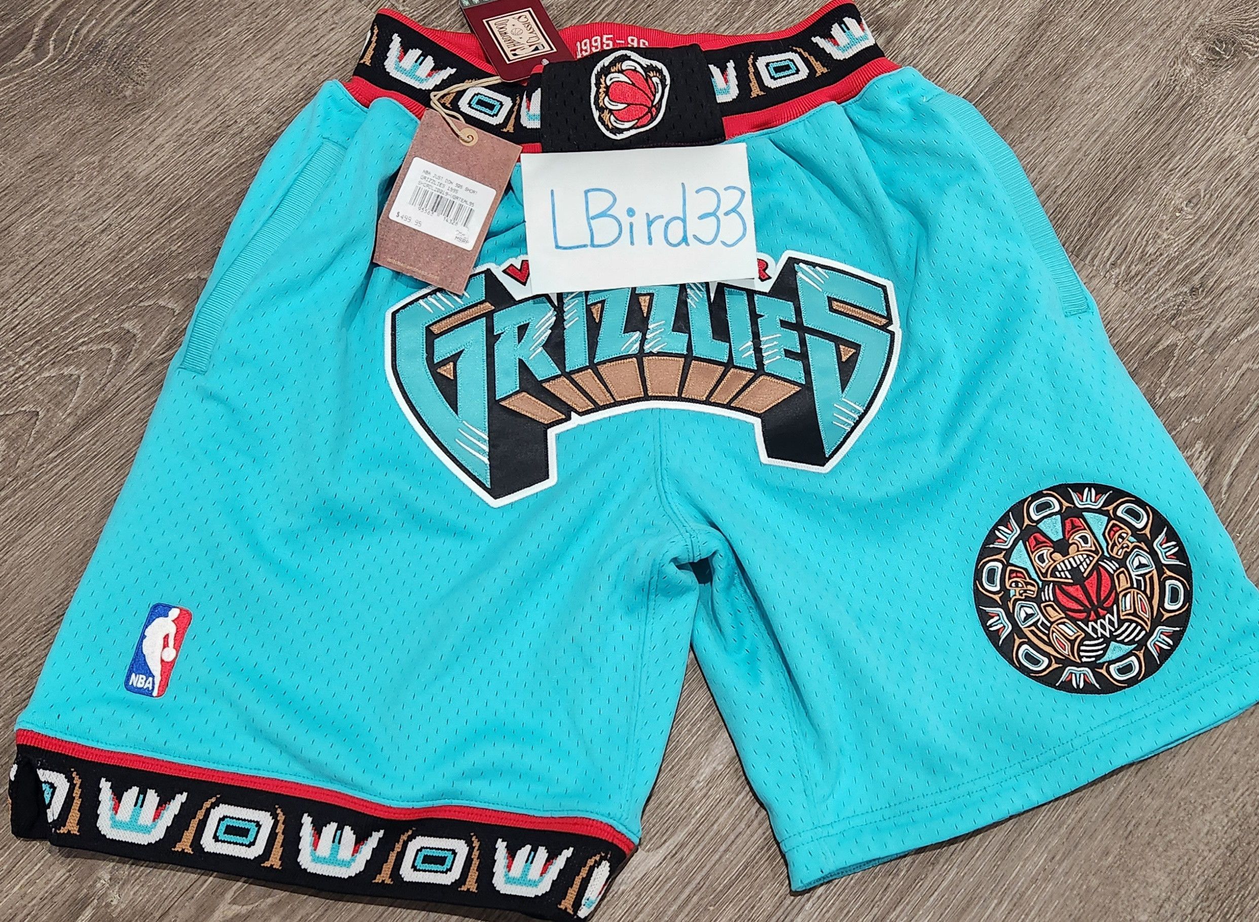 mitchell and ness vancouver grizzlies shorts