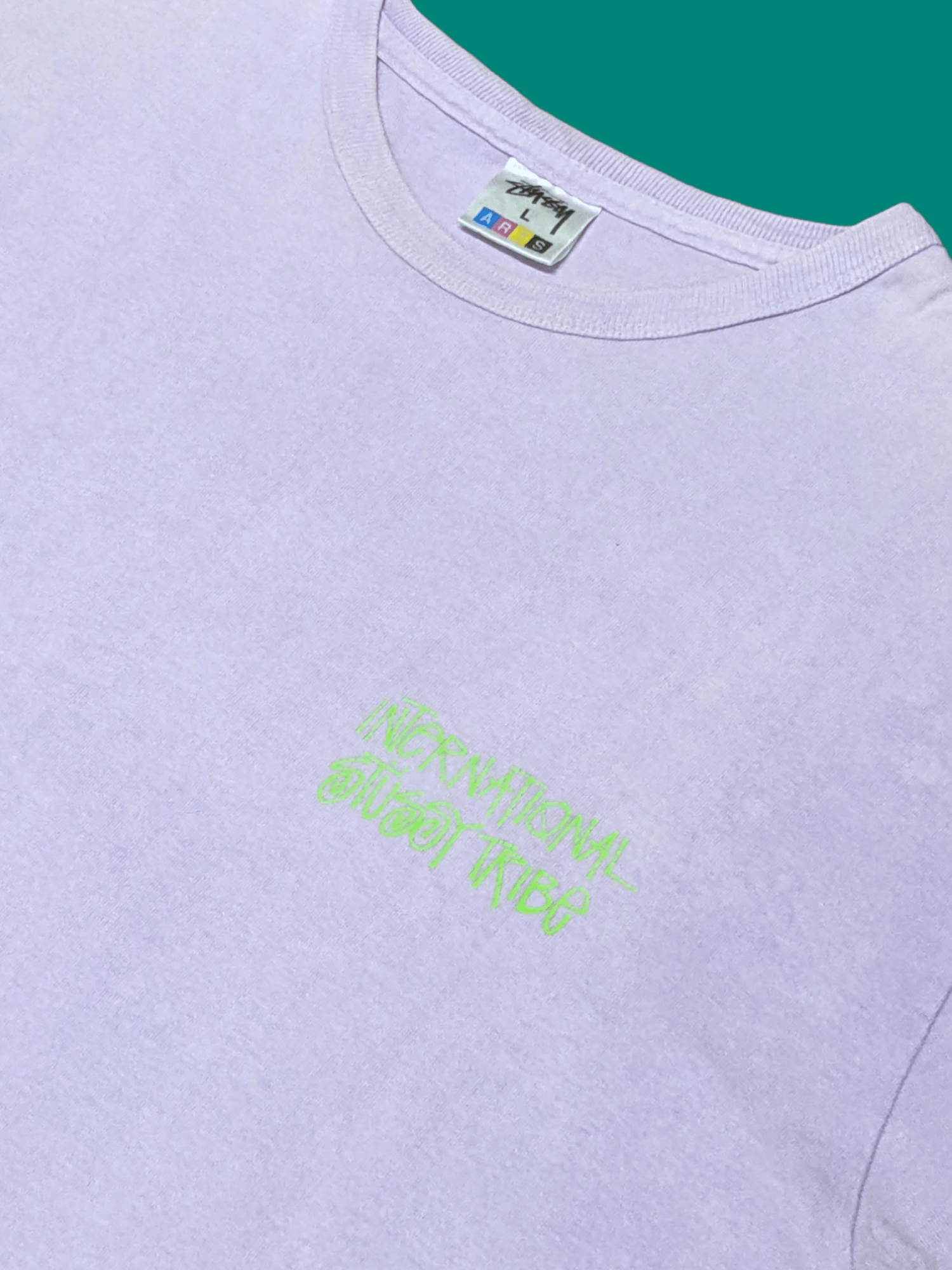 Stussy × Vintage Vtg 90s Stussy International Tribe LA Revolution T shirt Size US L / EU 52-54 / 3 - 6 Thumbnail