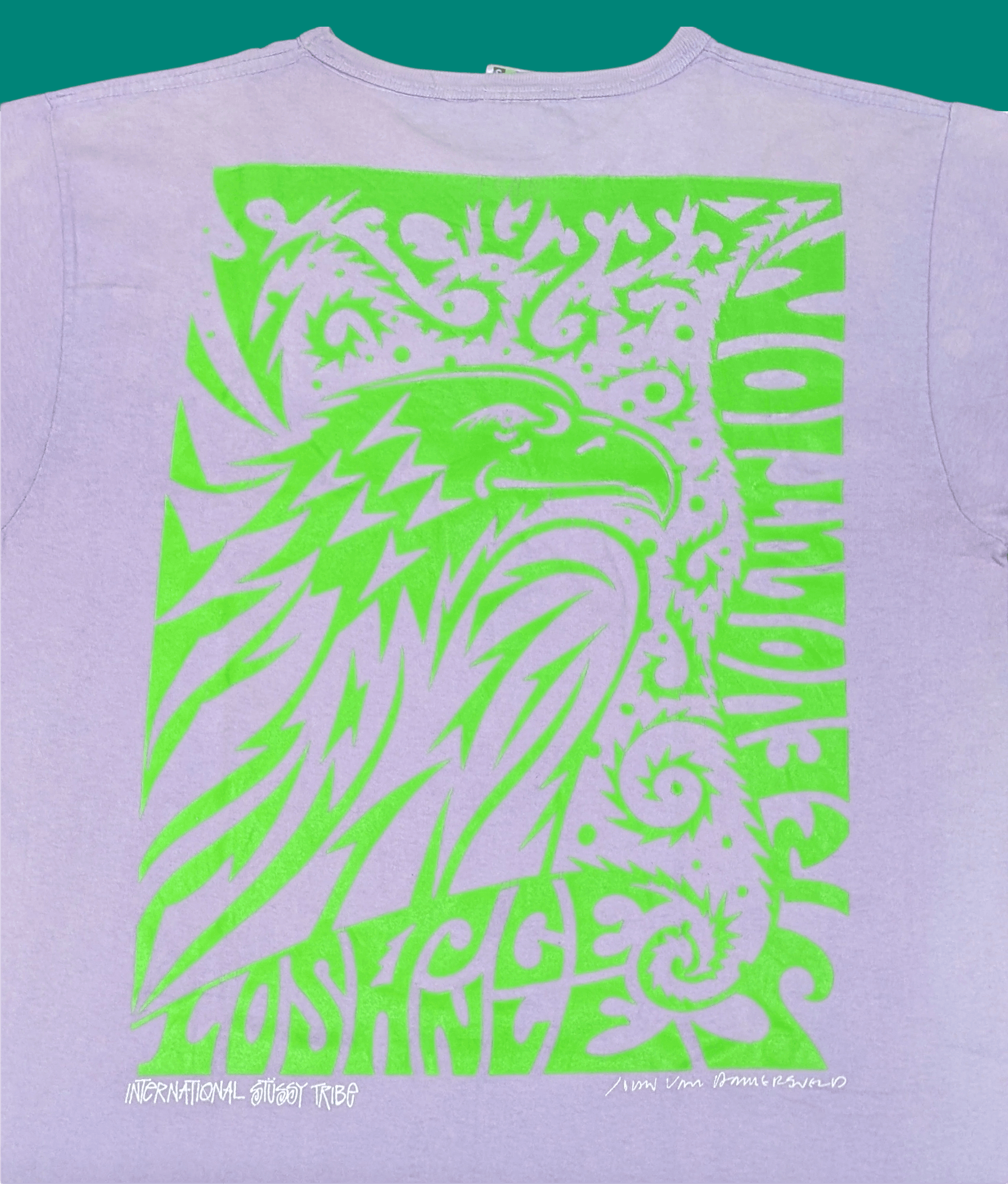 Stussy × Vintage Vtg 90s Stussy International Tribe LA Revolution T shirt Size US L / EU 52-54 / 3 - 1 Thumbnail