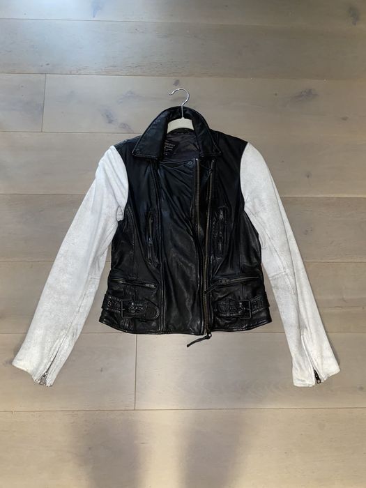 All saints jack's hot sale place leather jacket