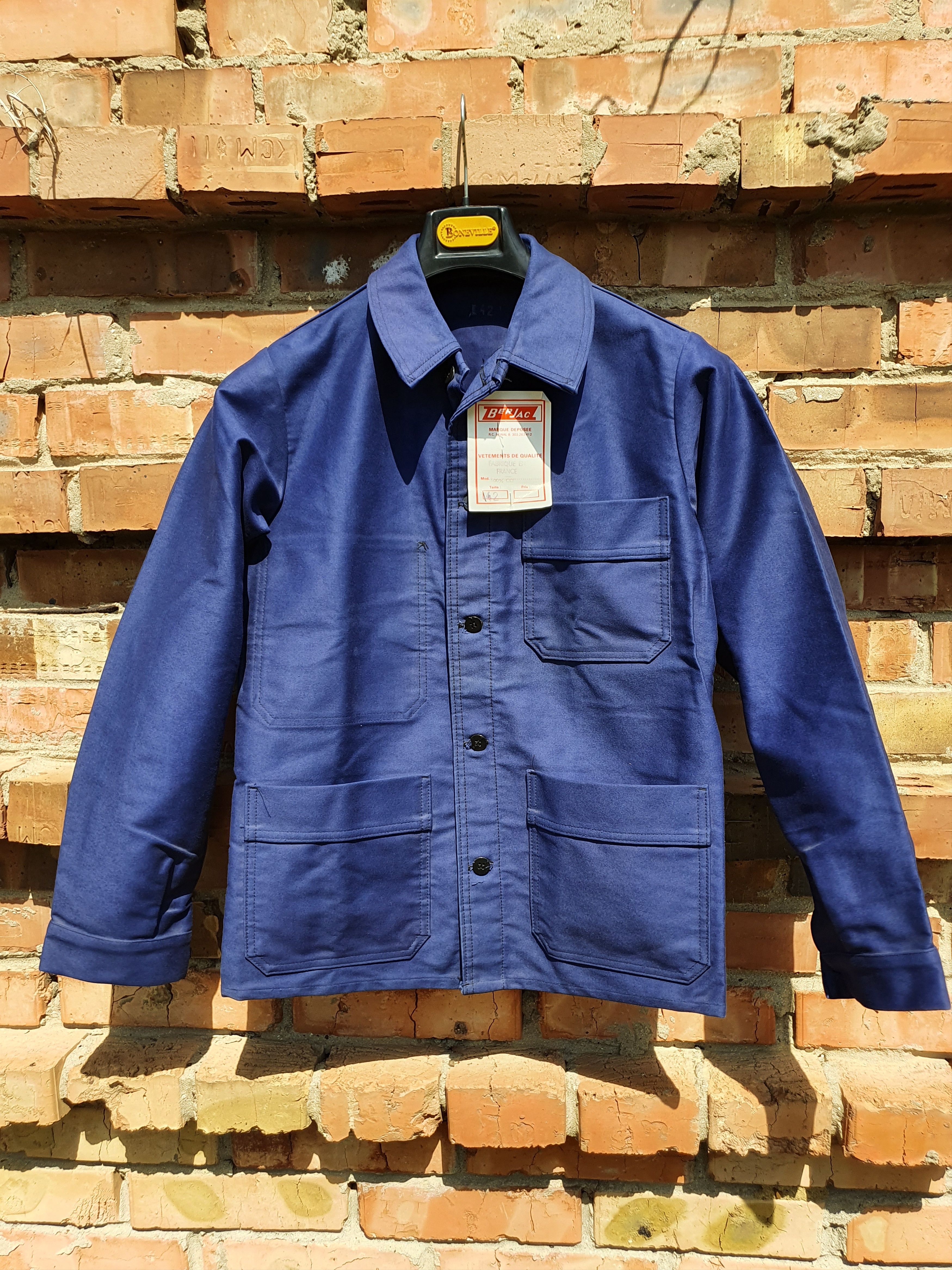 Vetra 50s Vintage Worker French Chore Moleskin Navy Jacket | Grailed