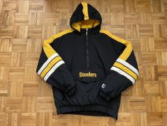 Vintage NFL Pittsburgh Steelers Starter Quarter Zip Thick Warm Up Jacket