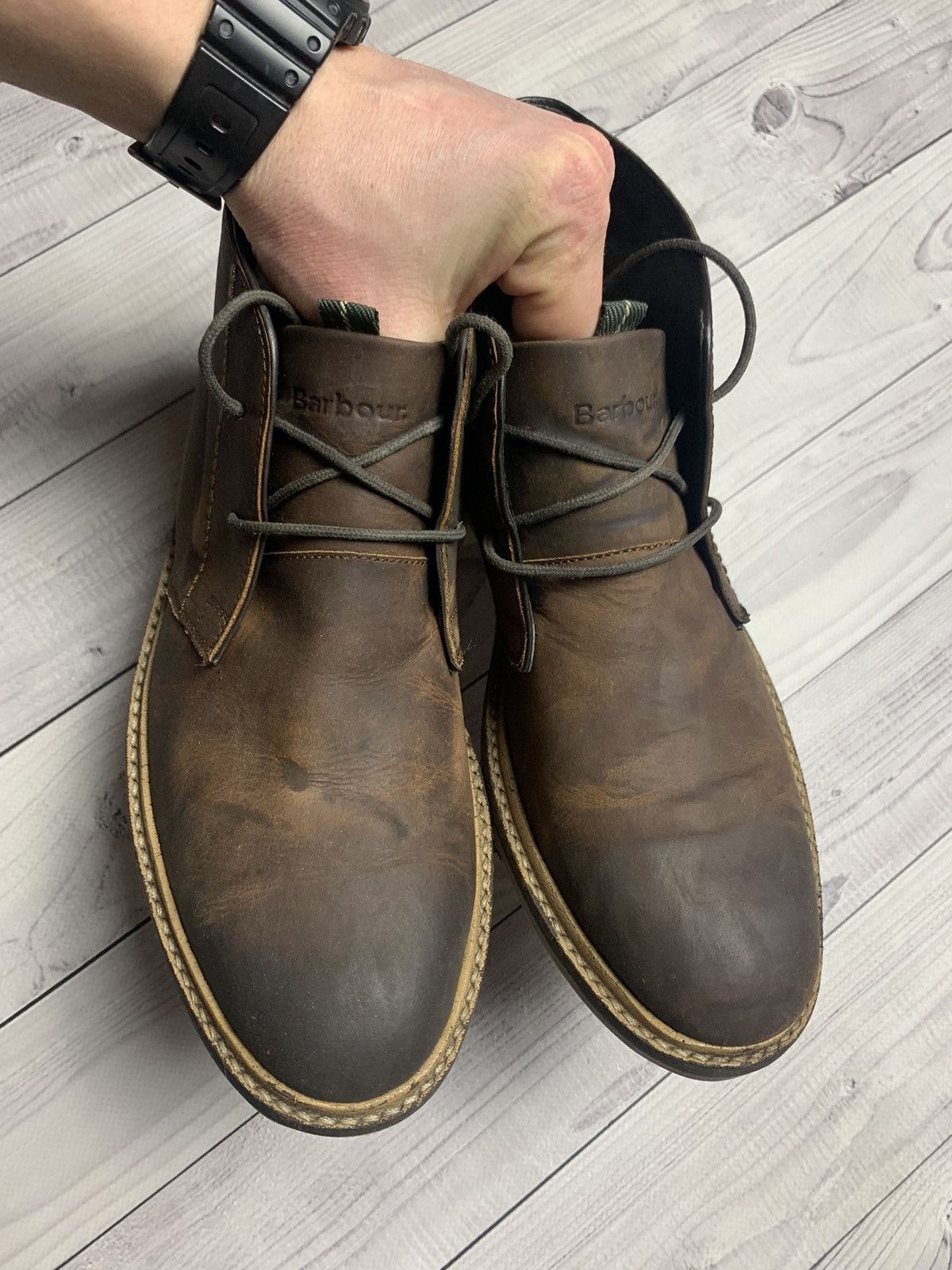 Barbour × Vintage Vintage Barbour boots brown leather size 8 Size US 8 / EU 41 - 4 Thumbnail