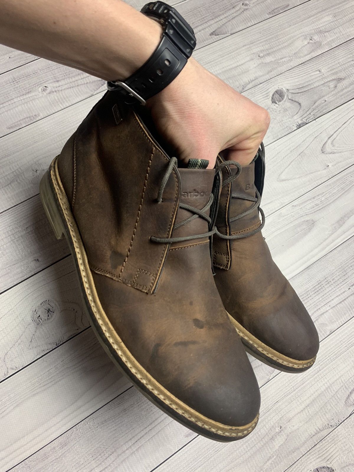 Barbour × Vintage Vintage Barbour boots brown leather size 8 Size US 8 / EU 41 - 5 Thumbnail