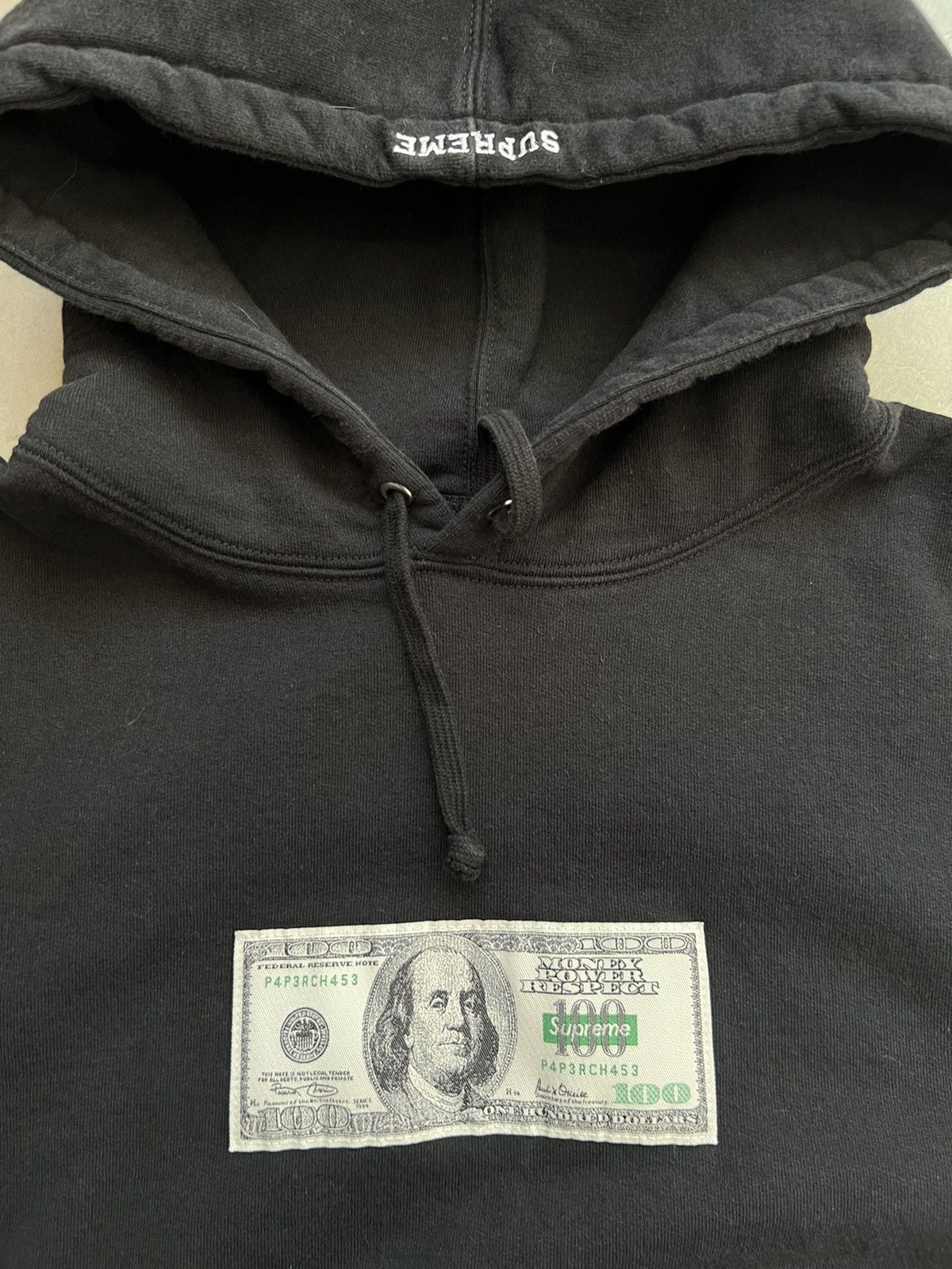 Supreme Supreme $100 Bill Black Hoodie Size Large | Grailed