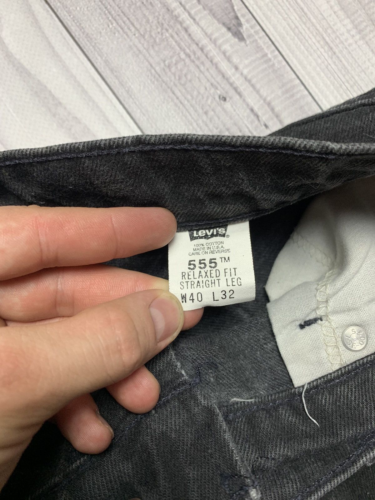 Levi's Vintage Levis orange Tab Black 555 Size US 38 / EU 54 - 4 Thumbnail