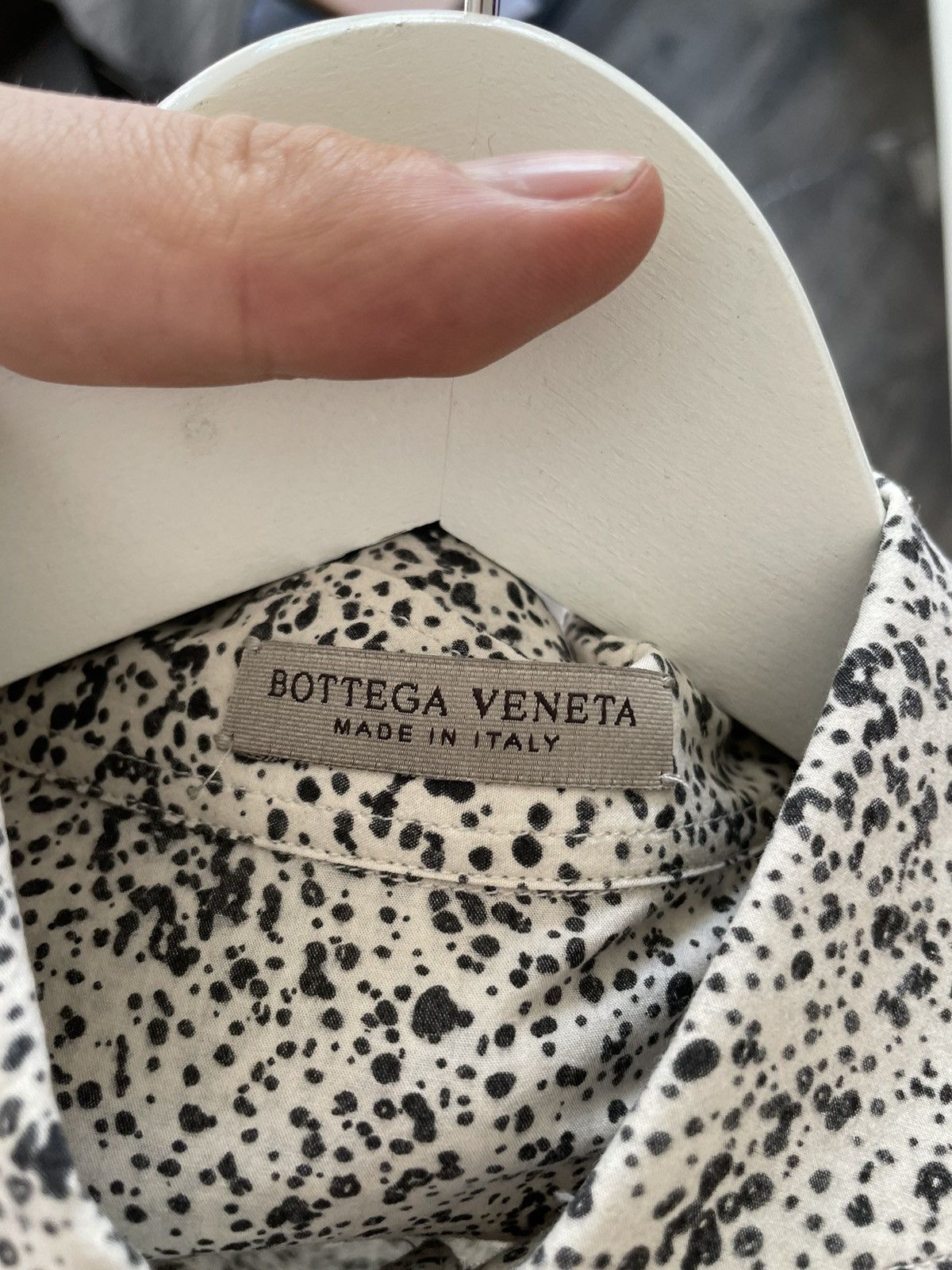 Bottega Veneta Black Speckled White Shirt Size US S / EU 44-46 / 1 - 8 Thumbnail