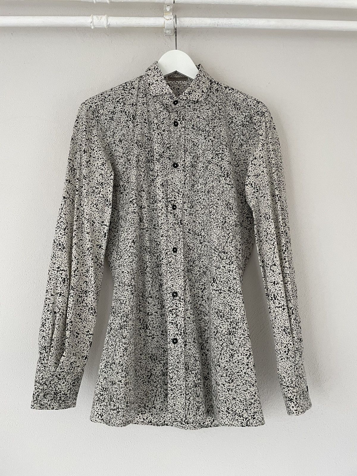 Bottega Veneta Black Speckled White Shirt Size US S / EU 44-46 / 1 - 2 Thumbnail