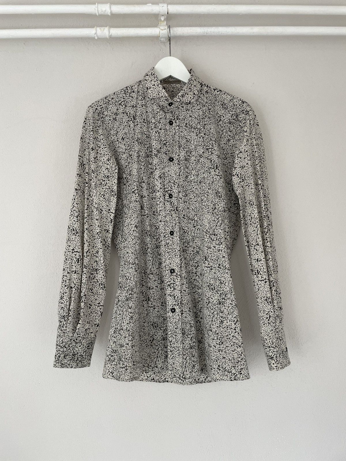 Bottega Veneta Black Speckled White Shirt Size US S / EU 44-46 / 1 - 3 Thumbnail