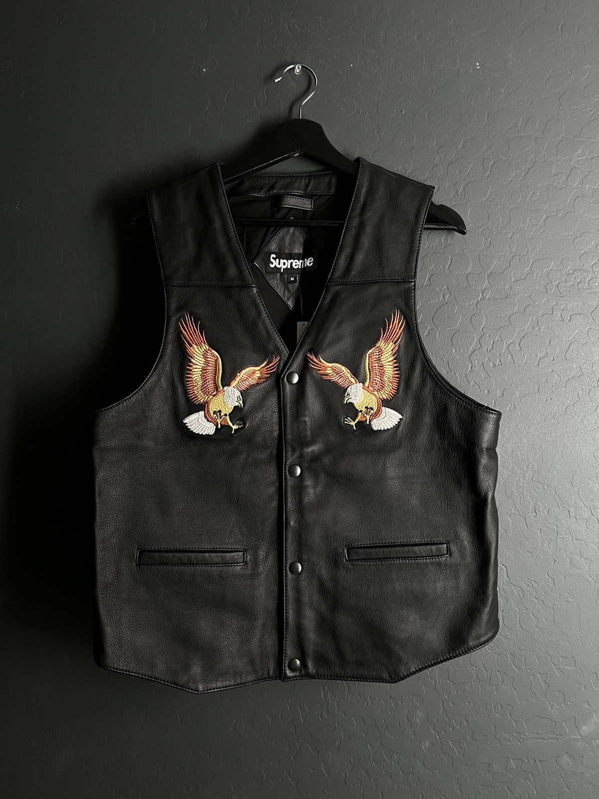 Streetwear × Supreme Supreme SS18 Eagle Leather Vest | Grailed