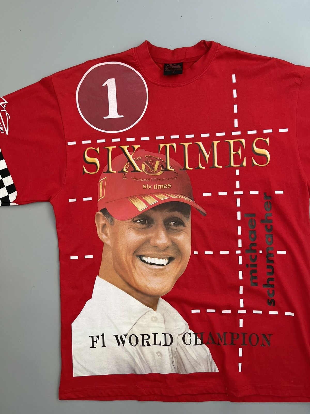 Ferrari Mens Vintage T-shirt Michael Schumacher Rare Size US L / EU 52-54 / 3 - 3 Thumbnail