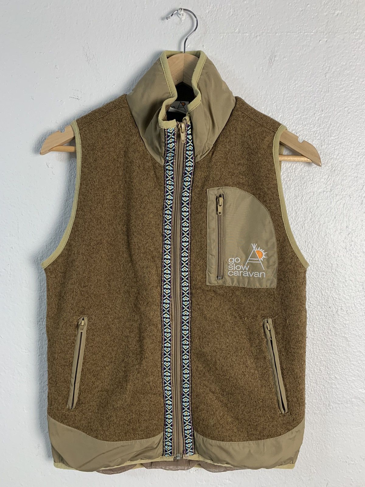 image of Go Slow Caravan Vest in Brown, Men's (Size Small)