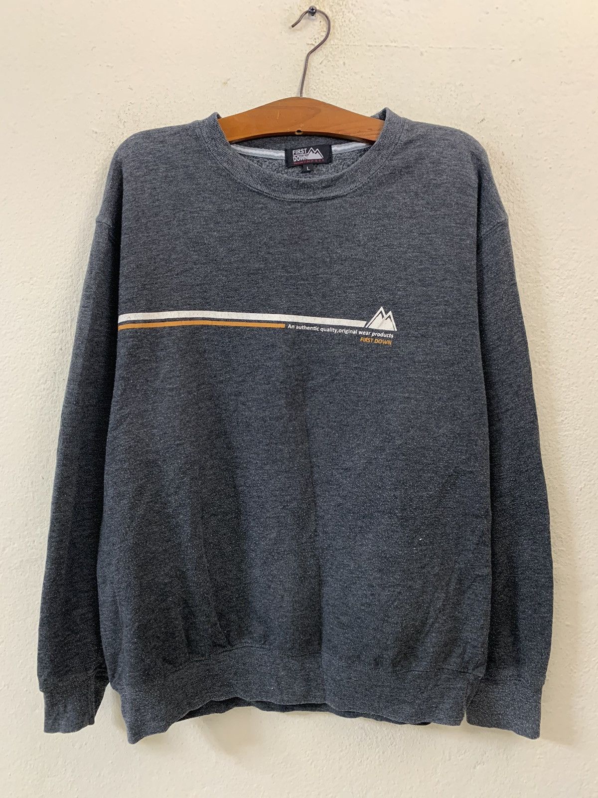 Japanese Brand First Down Sweatshirt Size US L / EU 52-54 / 3 - 1 Thumbnail