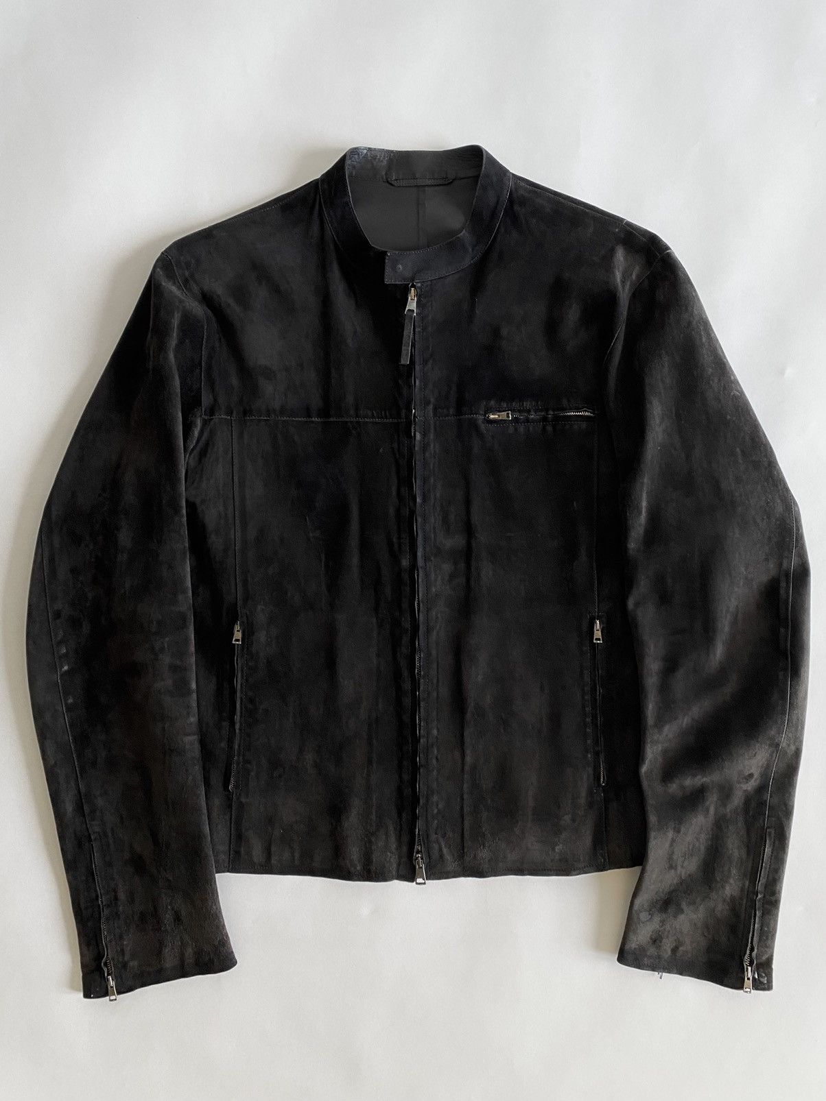 Gucci × Tom Ford Gucci by Tom Ford Suede Leather Racing Jacket | Grailed