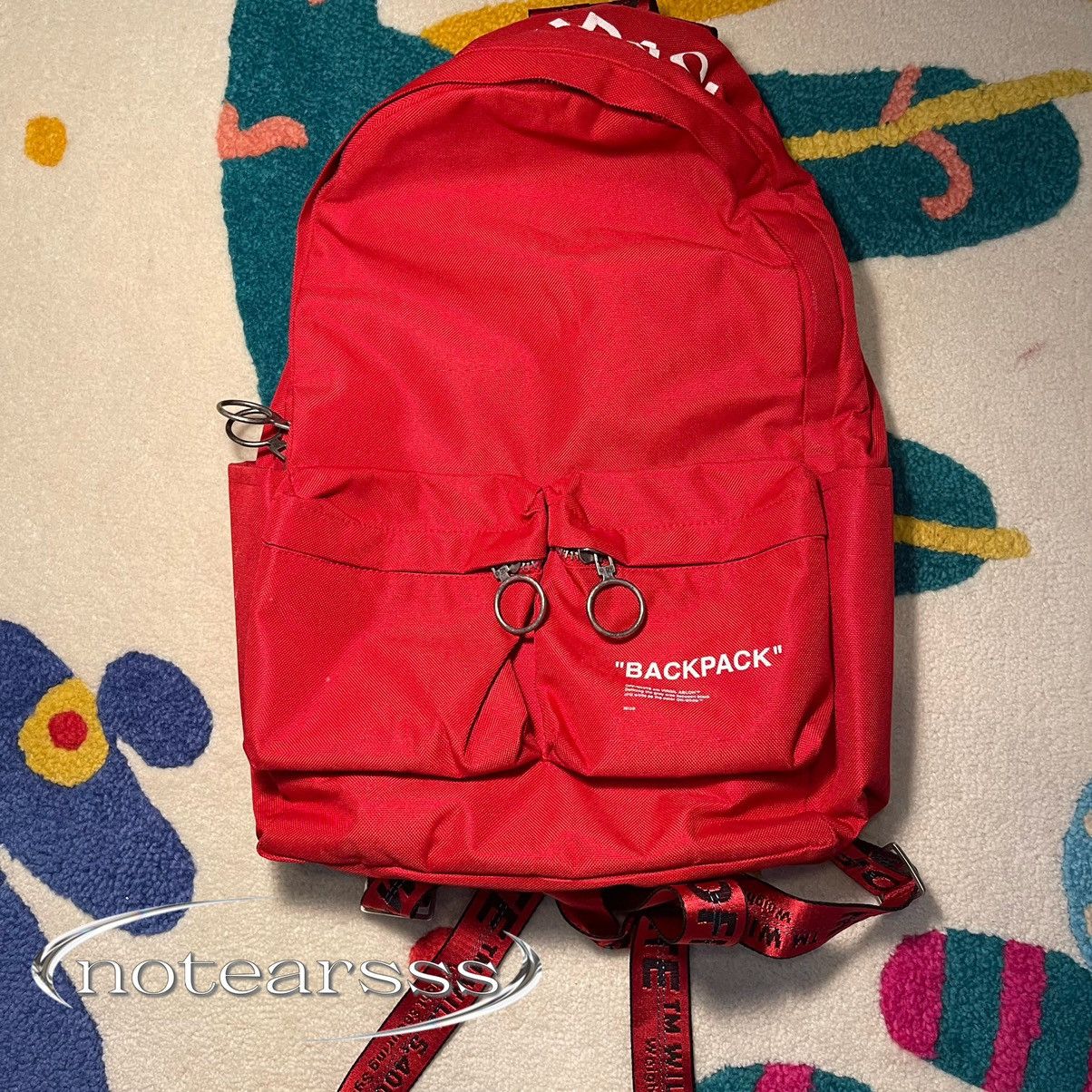 Off White Backpack Red Grailed