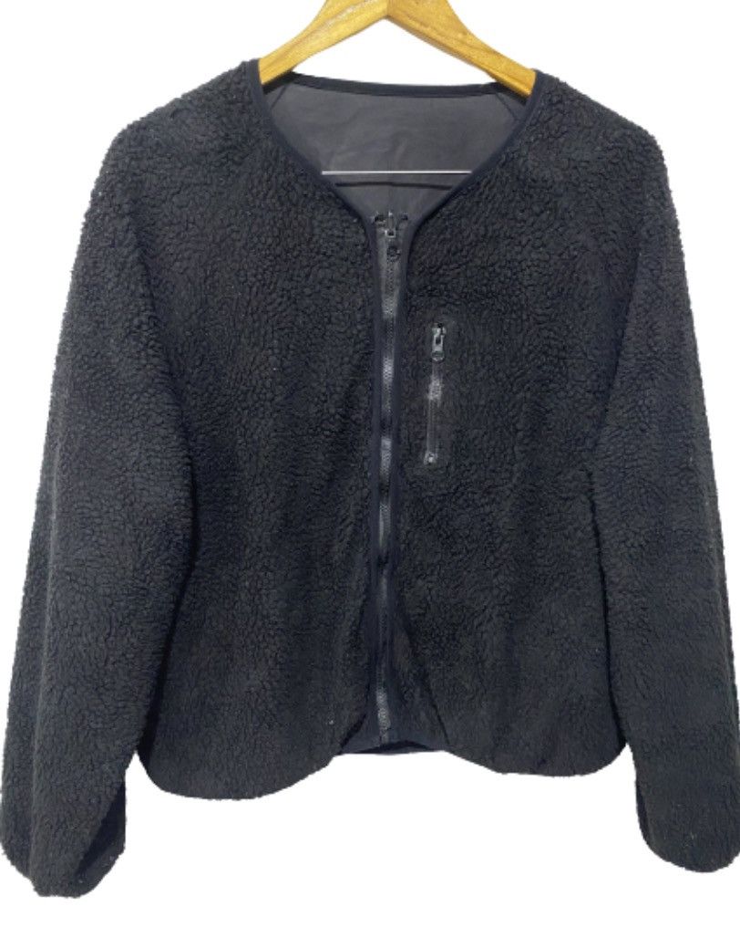 Titivate Sherpa V neck Jacket black Colour nice designer