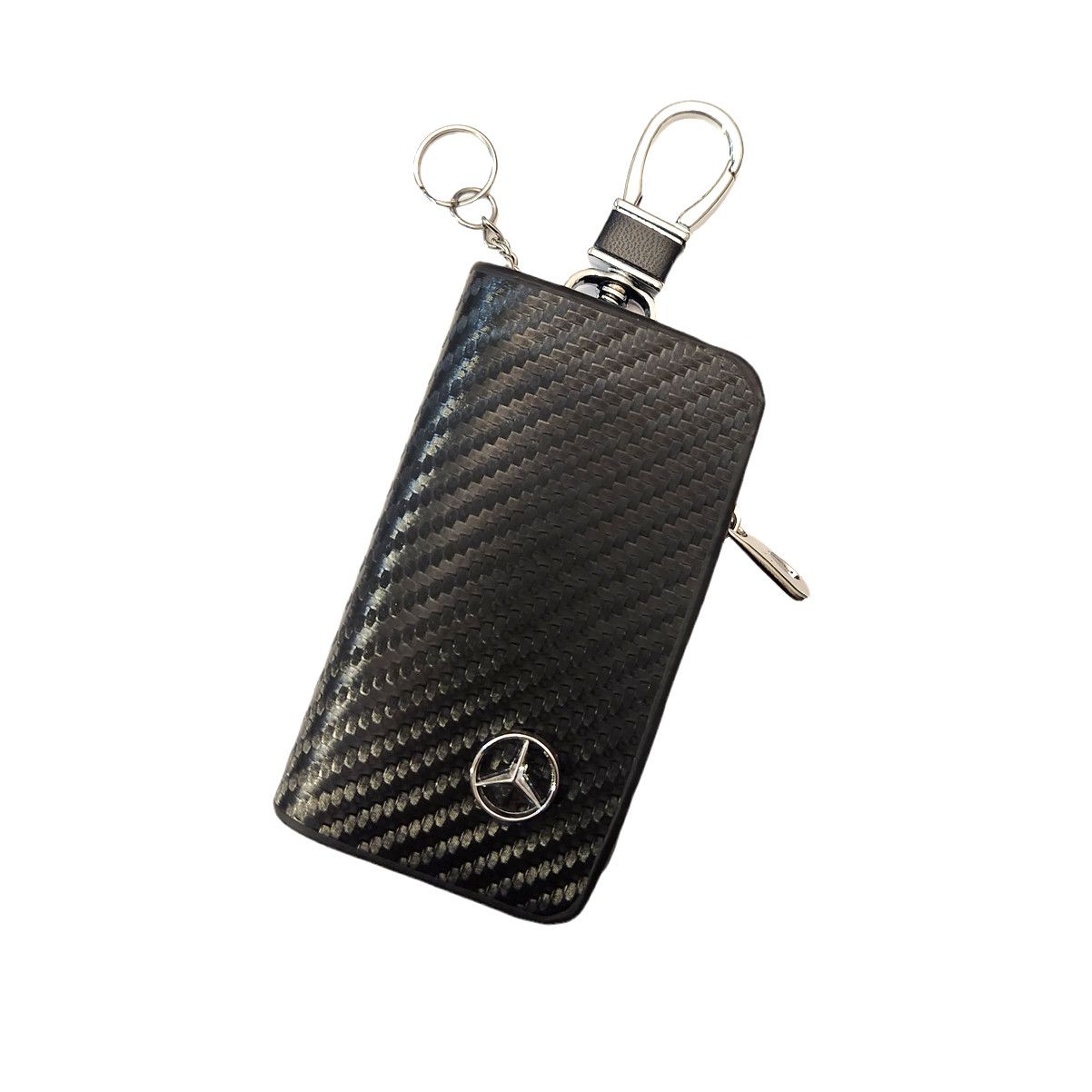 Mercedes Benz Key Fob Keychain Black Wallet Style Key Holder For