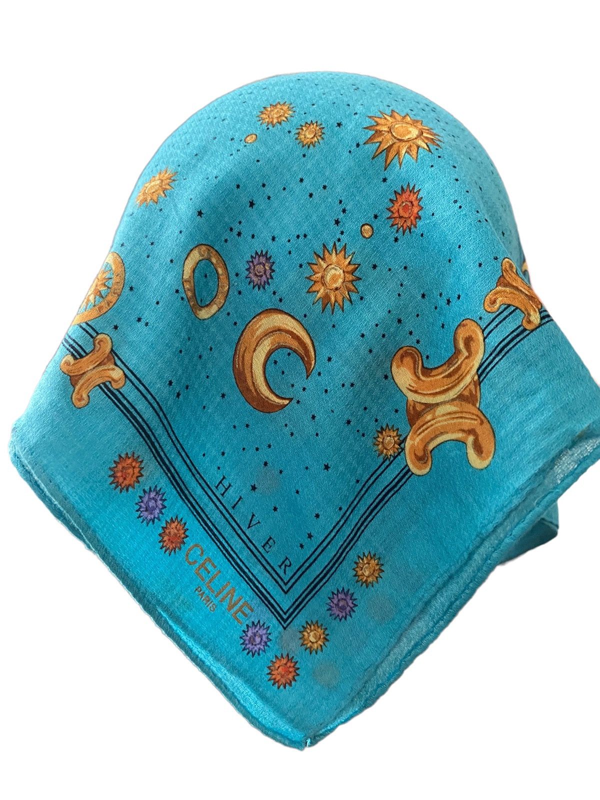 Celine × Vintage CELINE BANDANA HANDKERCHIEF NECKERCHIEF Nice design Size ONE SIZE - 1 Thumbnail