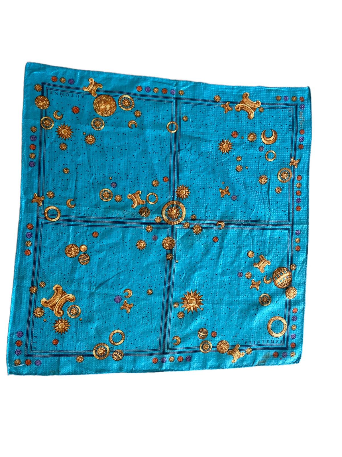 Celine × Vintage CELINE BANDANA HANDKERCHIEF NECKERCHIEF Nice design Size ONE SIZE - 7 Thumbnail