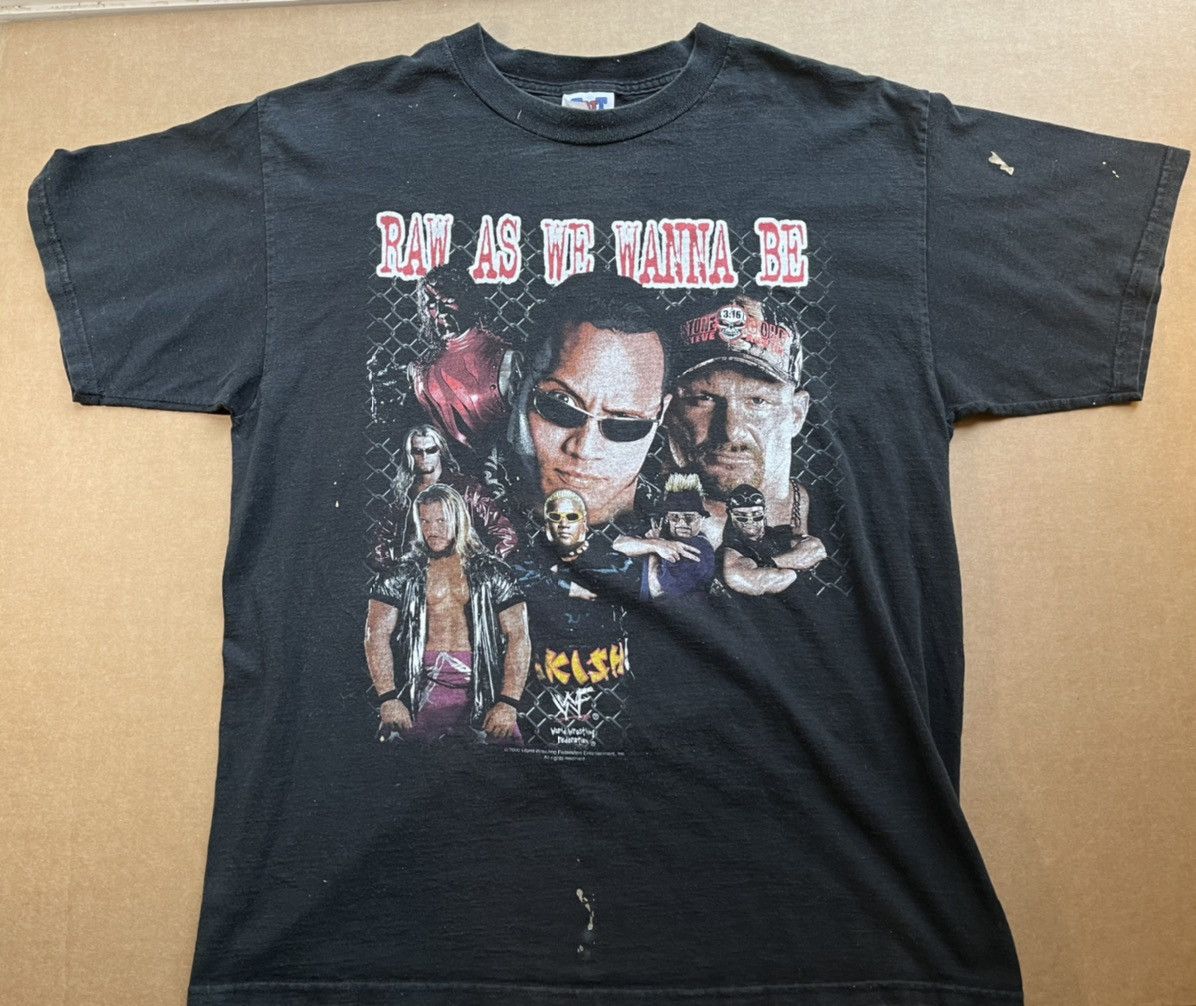 Vintage × WWF Stone Cold x the Rock x Kane Raw As We Wanna Be Wwf Shirt L Size US L / EU 52-54 / 3 - 1 Thumbnail
