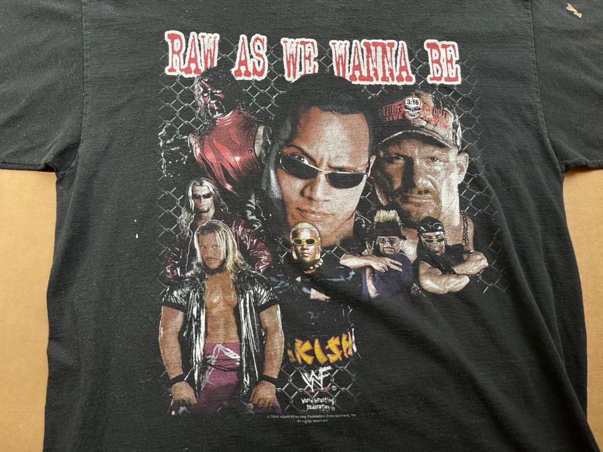 Vintage × WWF Stone Cold x the Rock x Kane Raw As We Wanna Be Wwf Shirt L Size US L / EU 52-54 / 3 - 2 Thumbnail