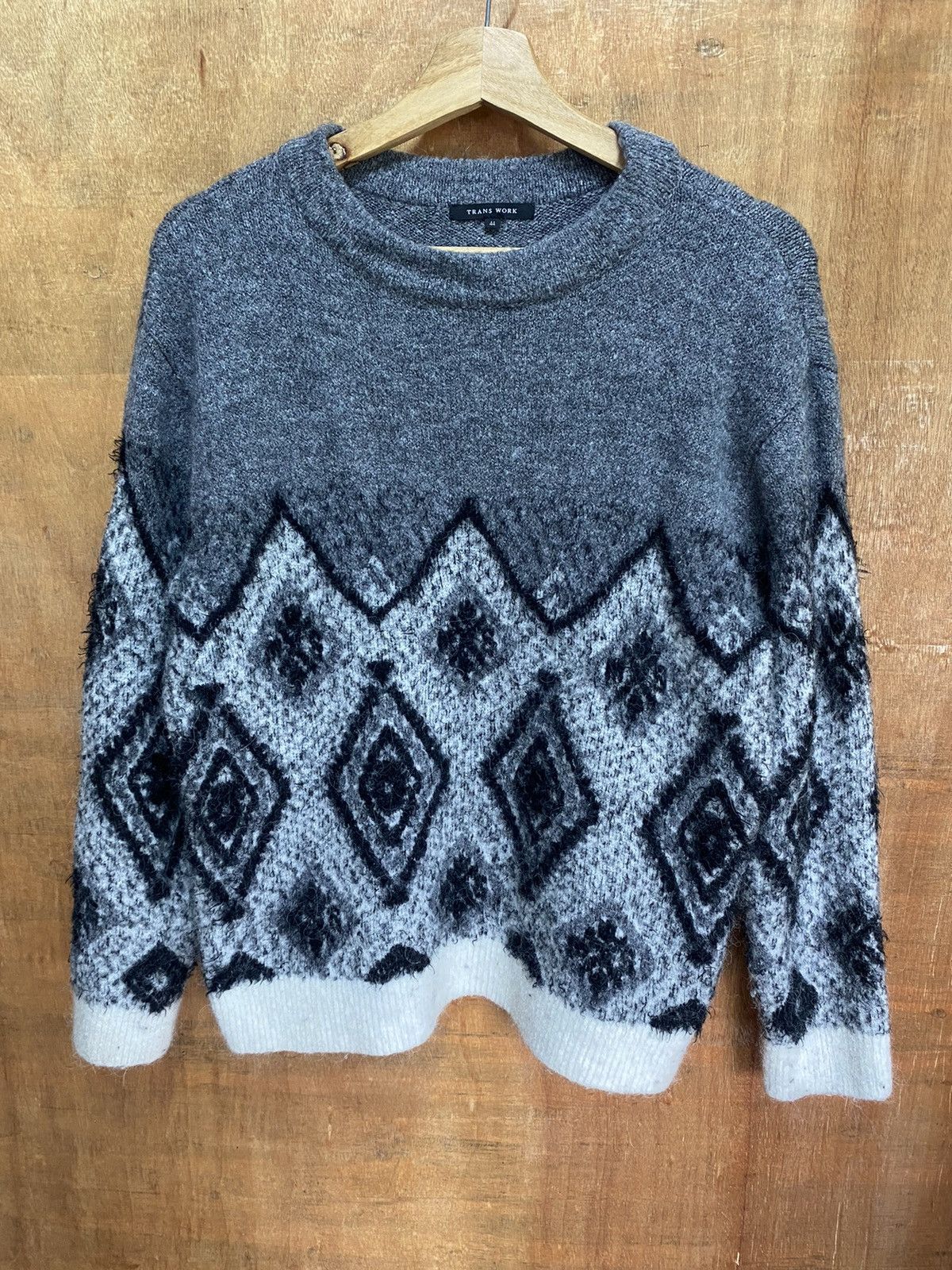 Japanese Vintage Trans Work Native Design Knitwear