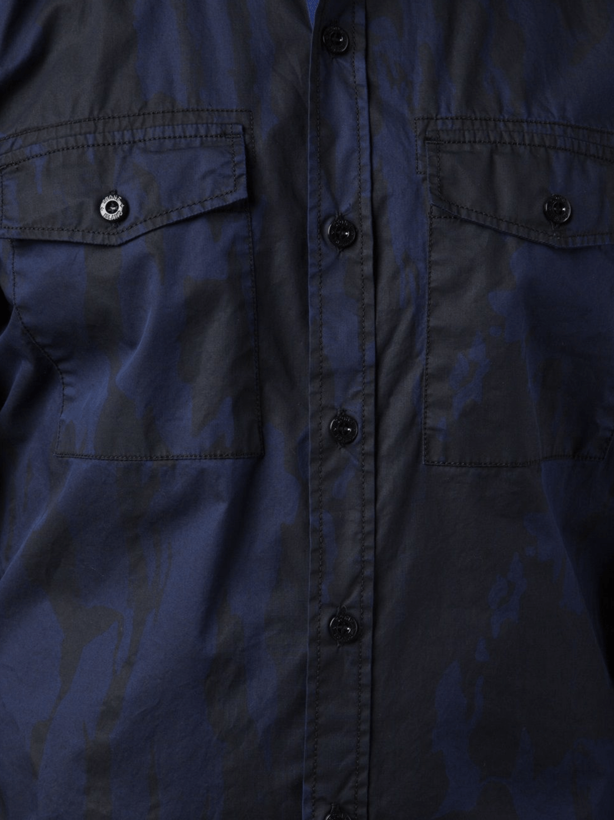 Stone Island Tonal blue camo cotton shirt Size US S / EU 44-46 / 1 - 5 Thumbnail